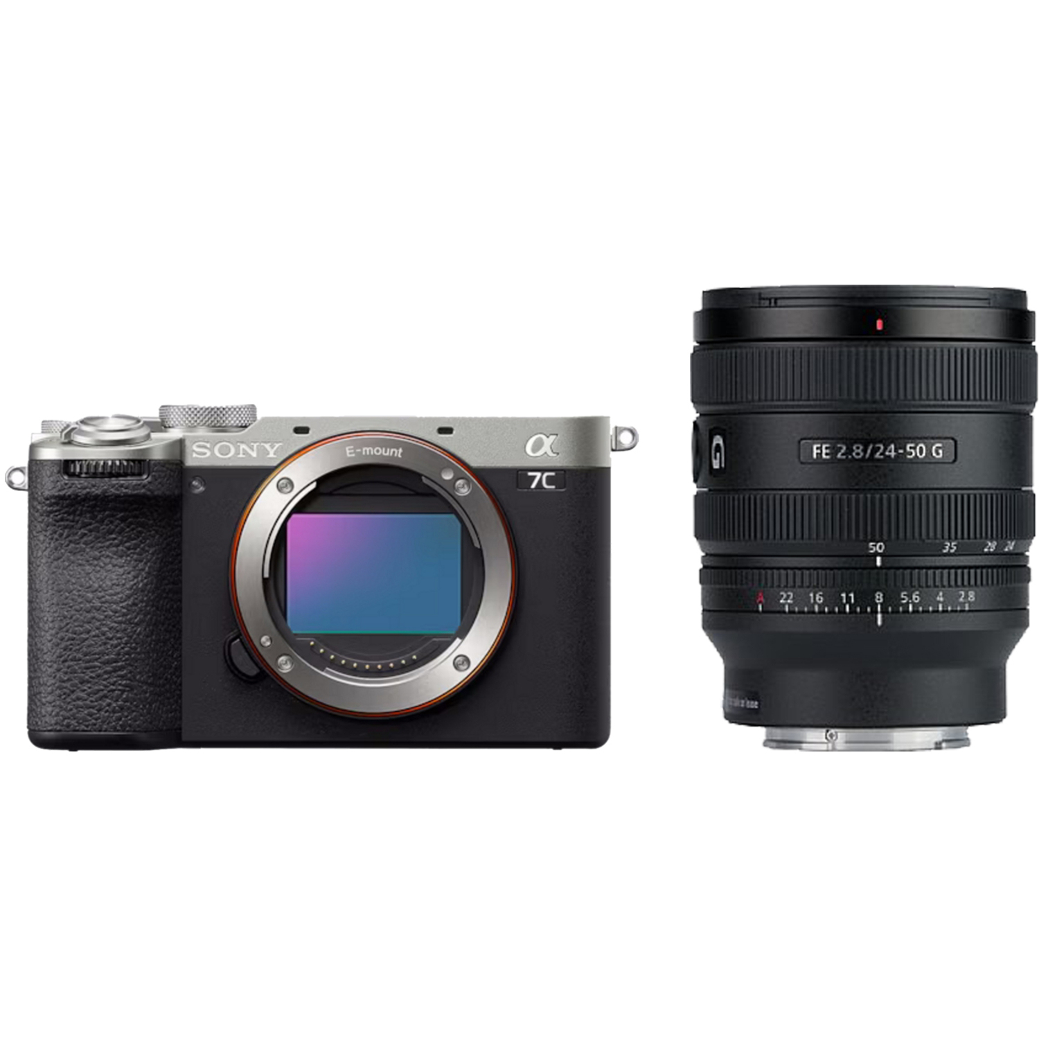 Sony Alpha 7C II silber mit FE 24-50mm F2.8 G