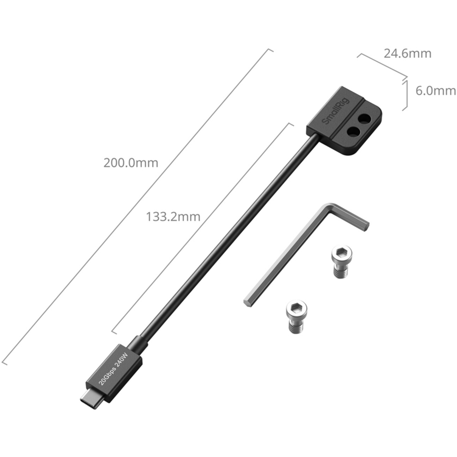 SmallRig USB-C-Datenkabel Stecker auf Buchse 5078
