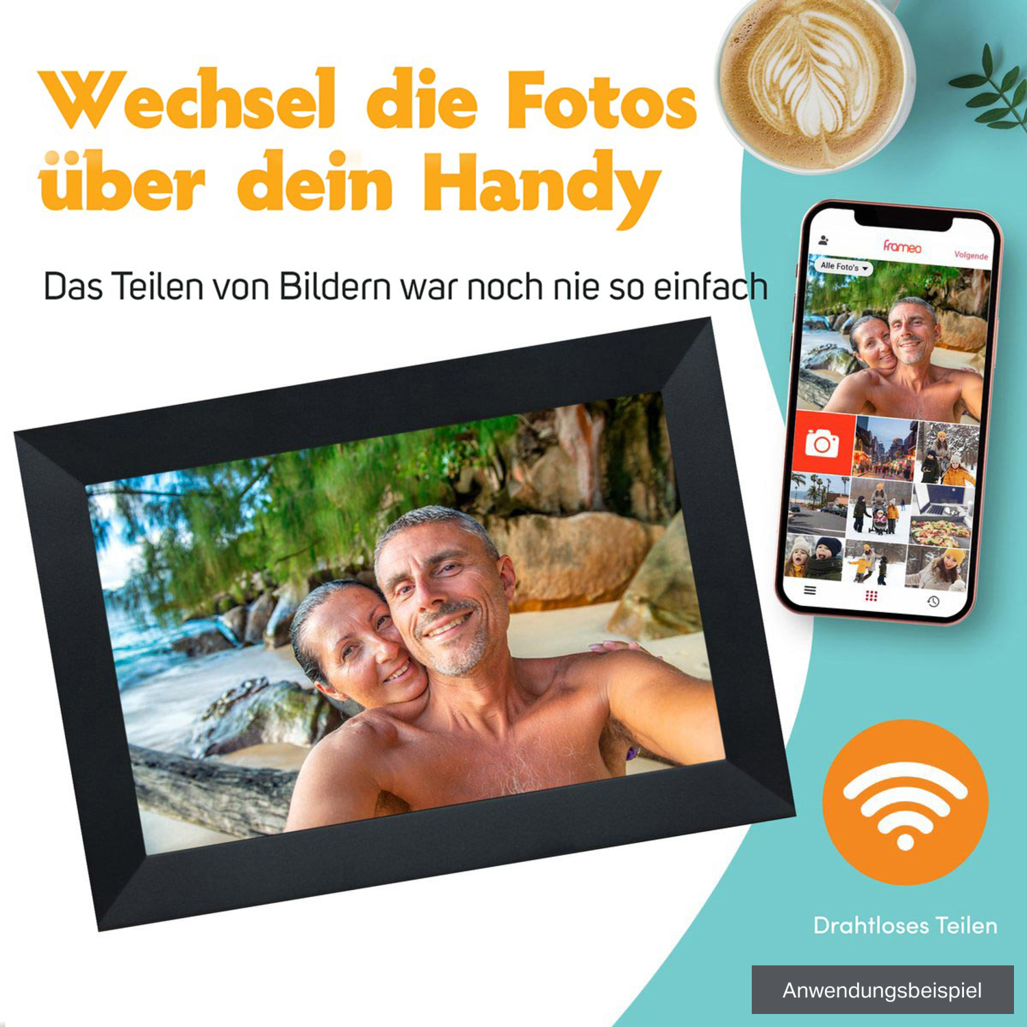 Pora&Co Digitaler Bilderrahmen WF-105T-T 10" schwarz