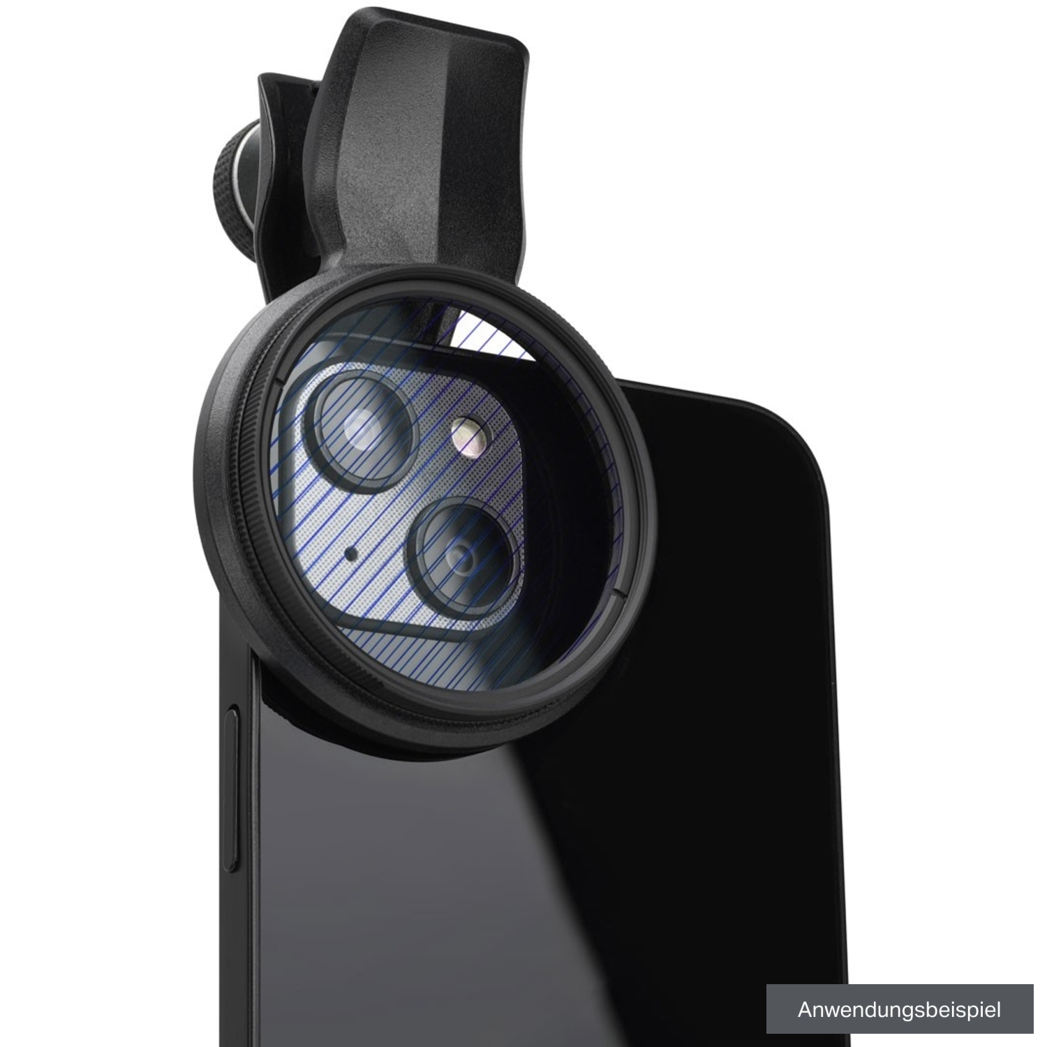 Kenko Anamorflare Blue Filter mit Filterclip Exapro für Smartphones