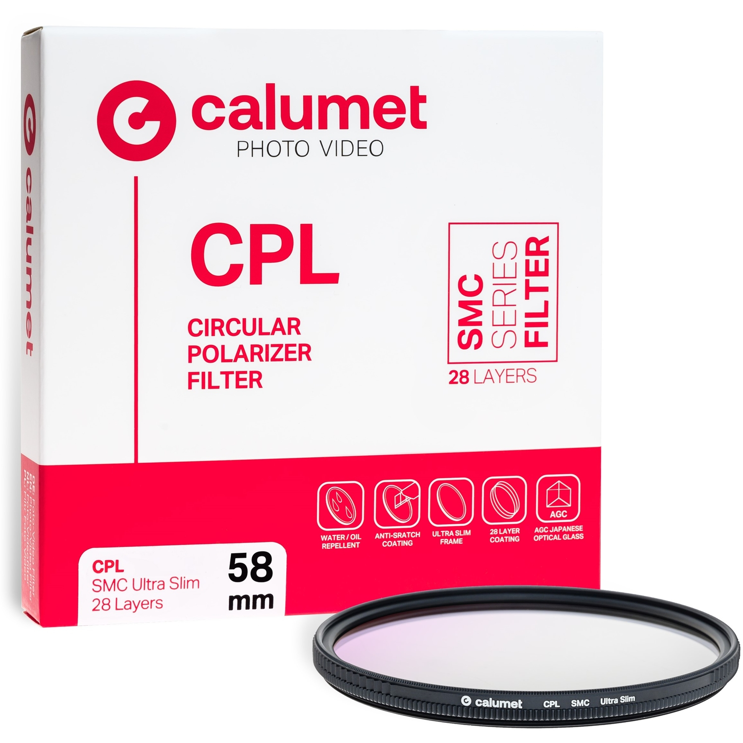 Calumet Polfilter CPL SMC Ultra Slim 28 58mm