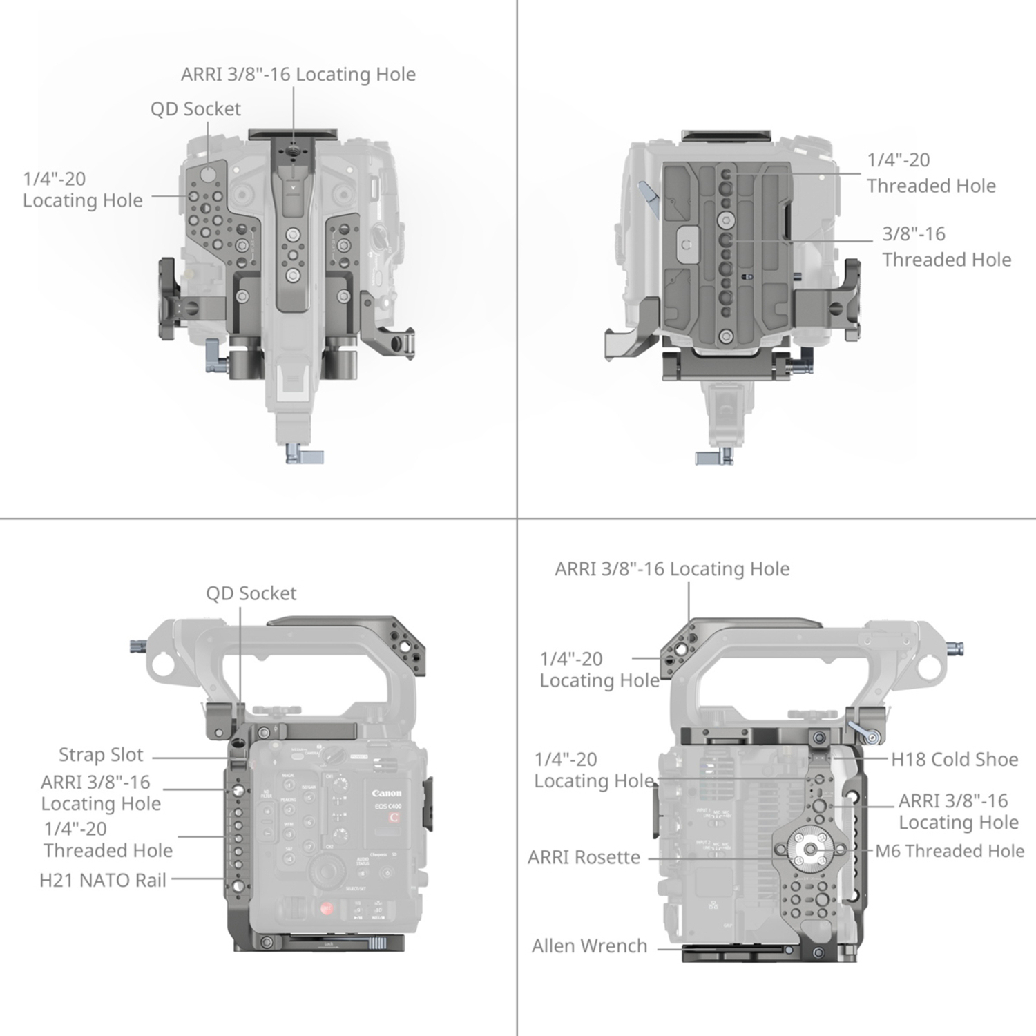 SmallRig Basic Cage Kit 4947 für Canon C400
