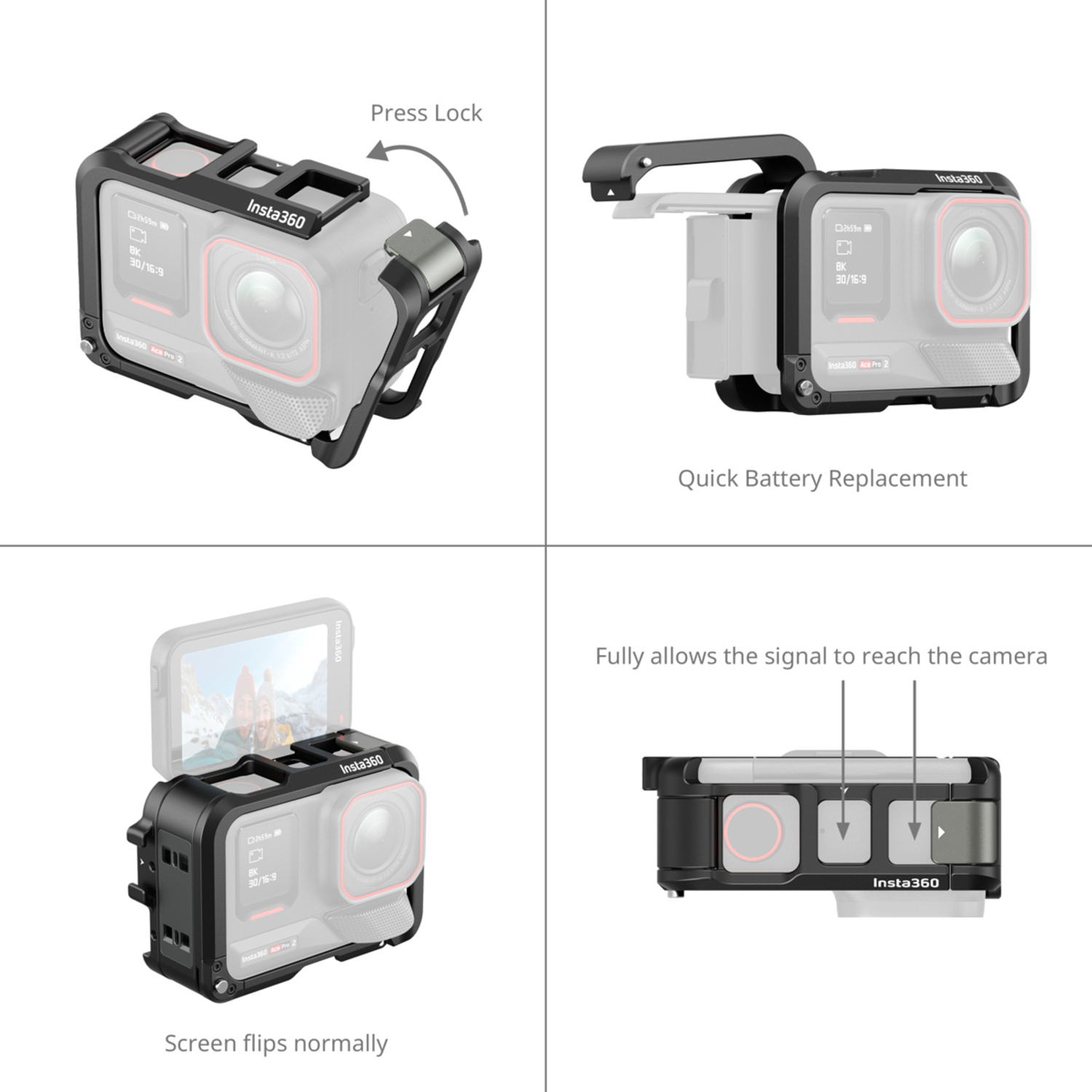 SmallRig Cage Utility Frame 5000 für Insta360 Ace Pro und Ace Pro 2 