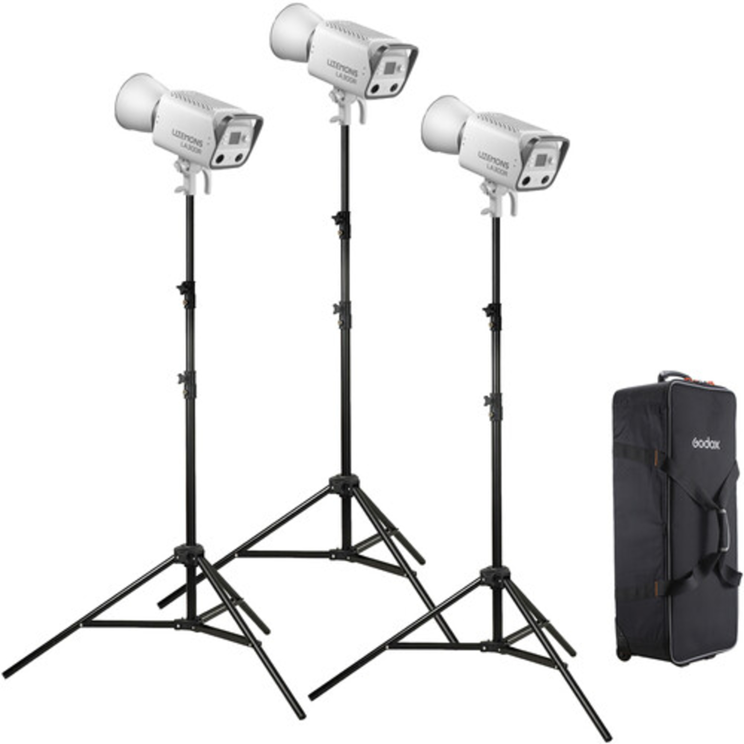 Godox Litemons LA300R RGB LED-Leuchte mit Stativ und Tasche 3er Kit