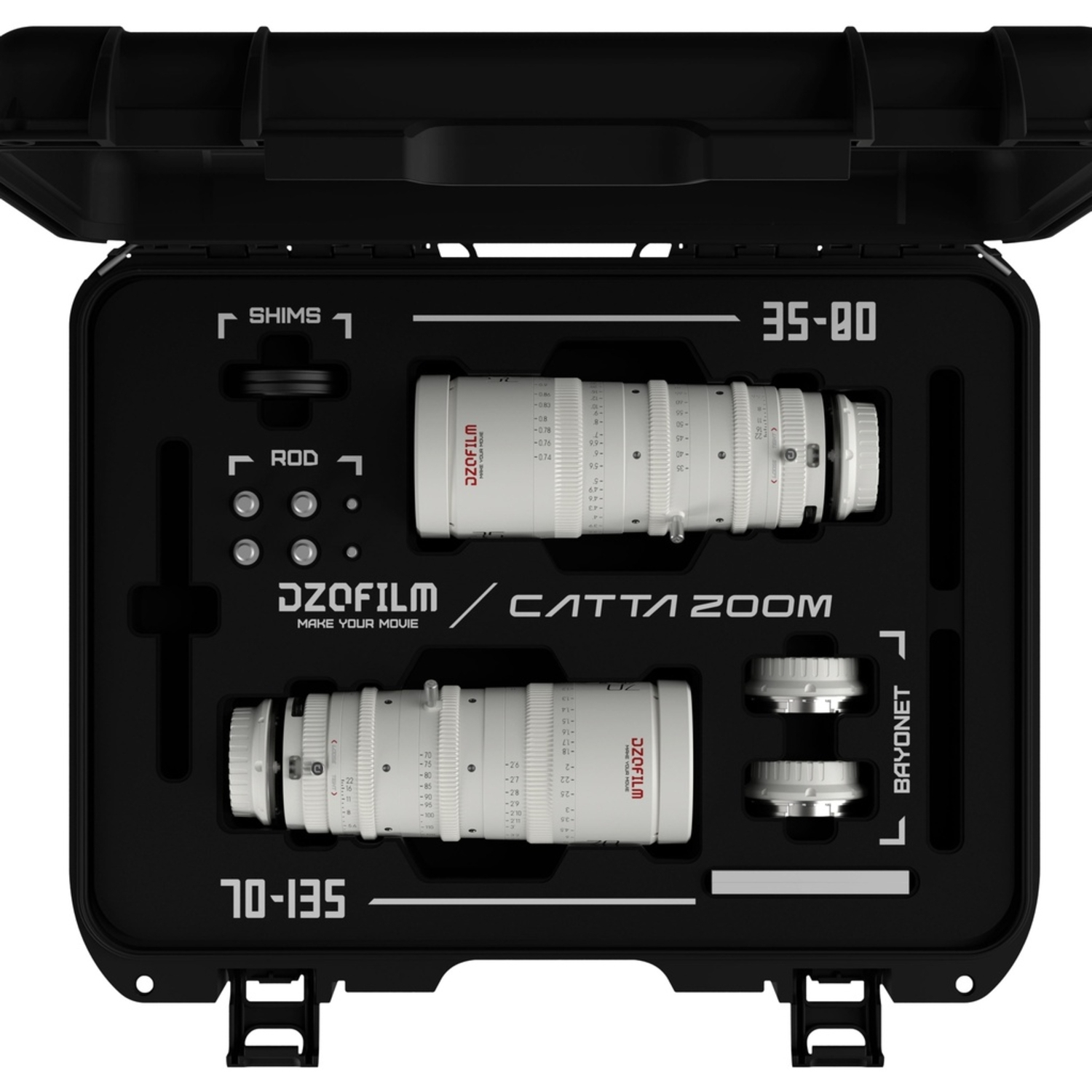 DZOFILM CATTA ZOOM 2-Lens Kit 35-80/70-135mm T2.9 für Sony E-Mount weiß