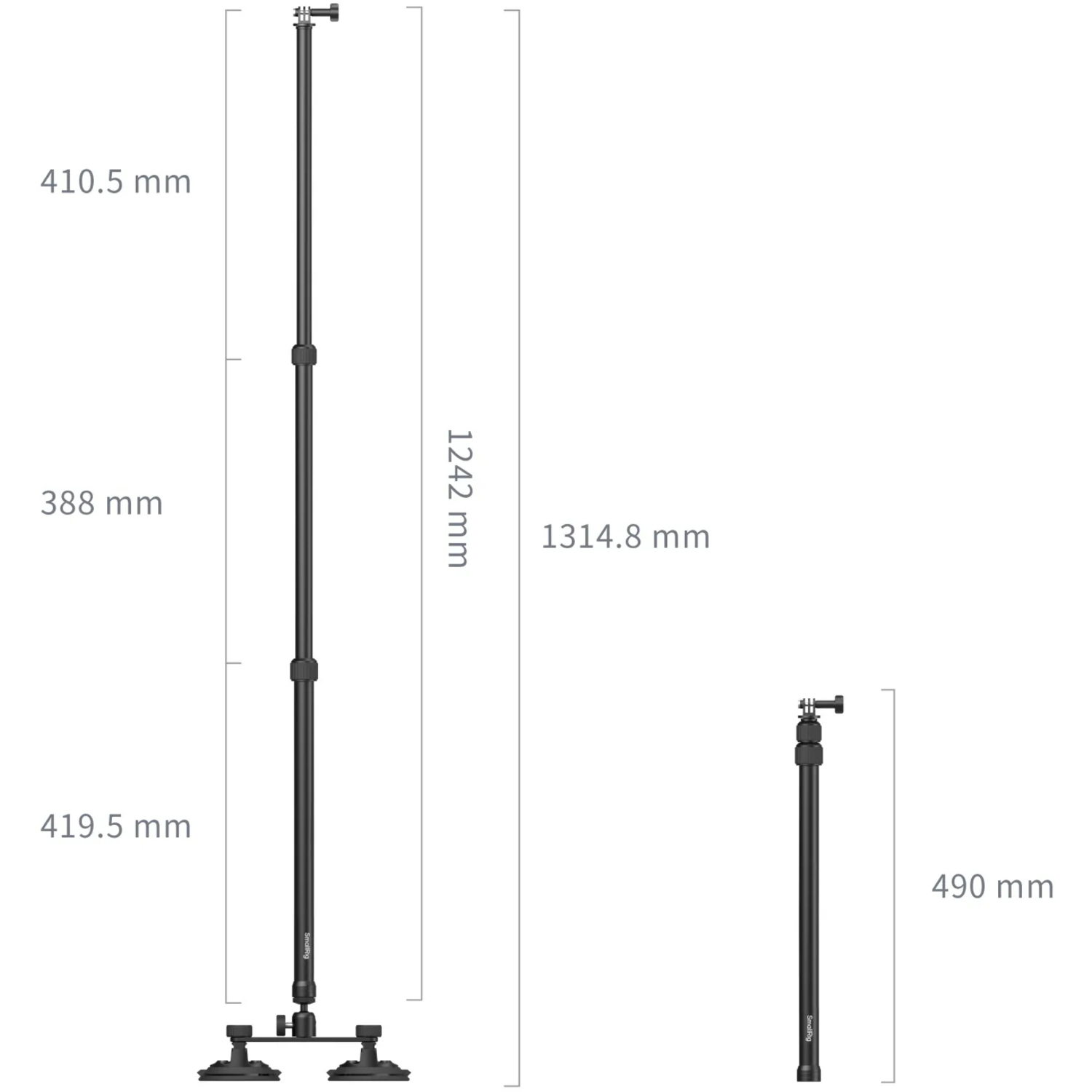 SmallRig Fahrzeug-Saugnapf-Halterungsset 5843 für Actionkameras
