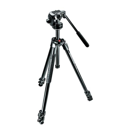 Manfrotto 290 Xtra Kit, Alu-Stativ mit 3 Segmenten