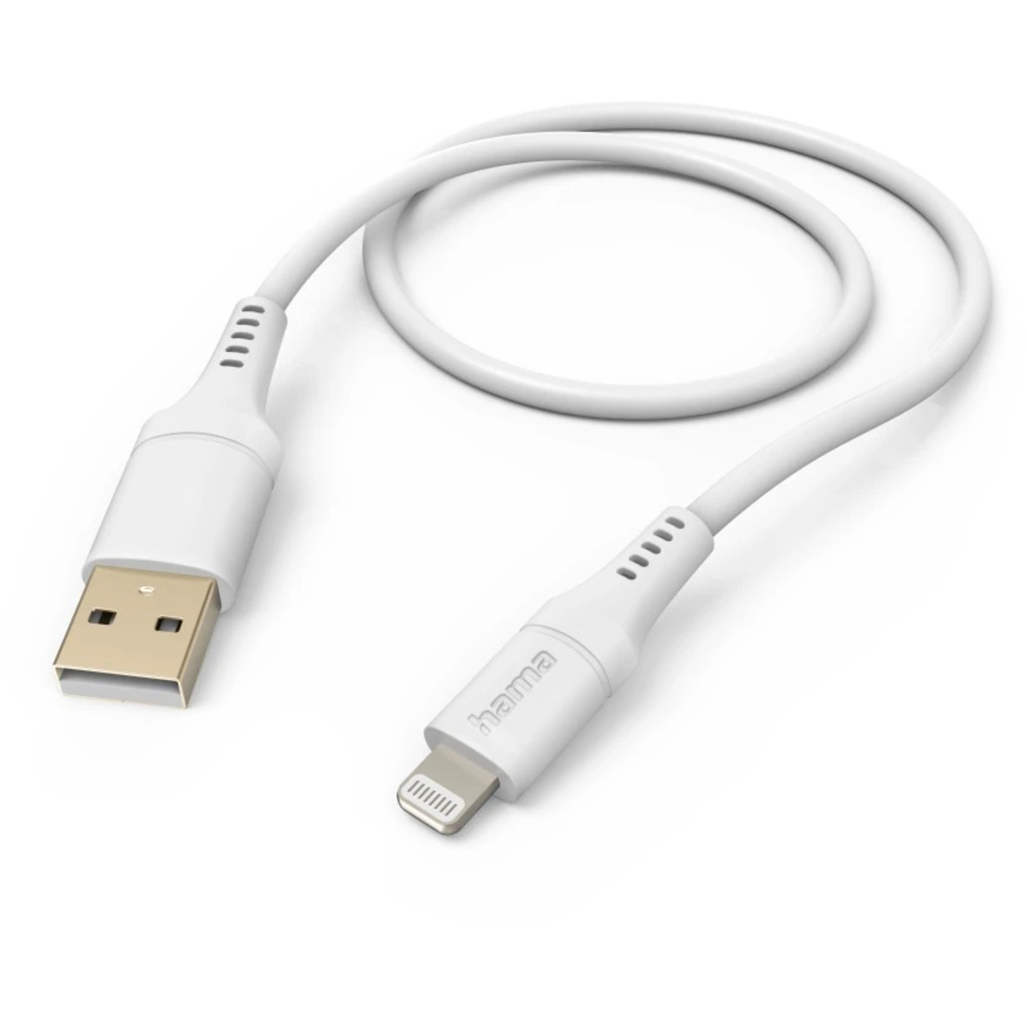 Hama Ladekabel "Flexible" USB-A-Lightning 1,5m Weiß