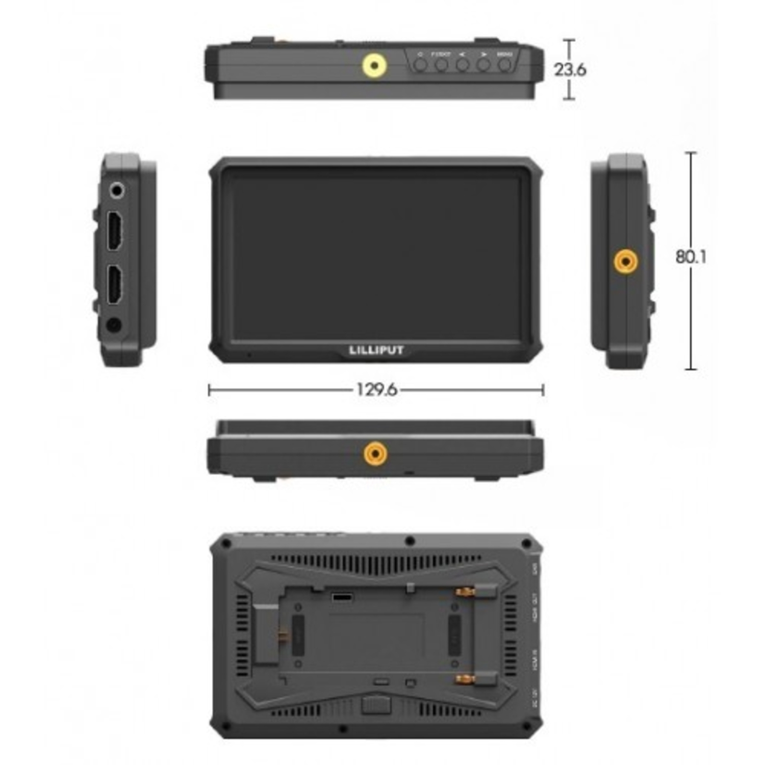 Lilliput A5 HDMI Field Monitor 5 Zoll 4K