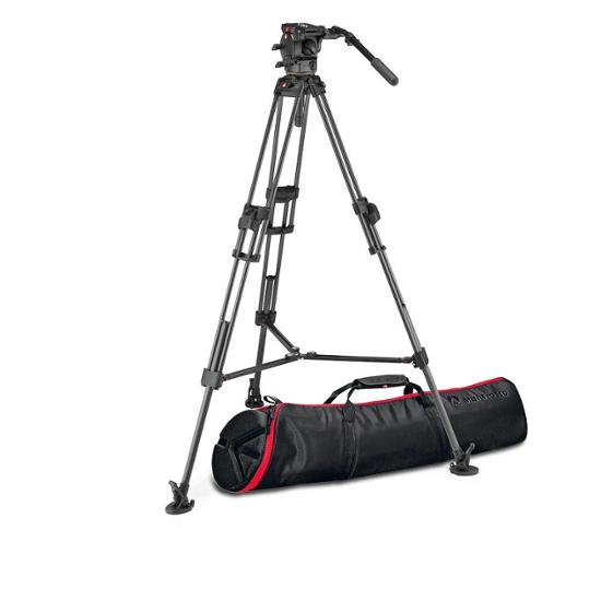 Manfrotto 645 Carbon Fast Doppelrohr-Stativ mit 526 Pro Video Kopf