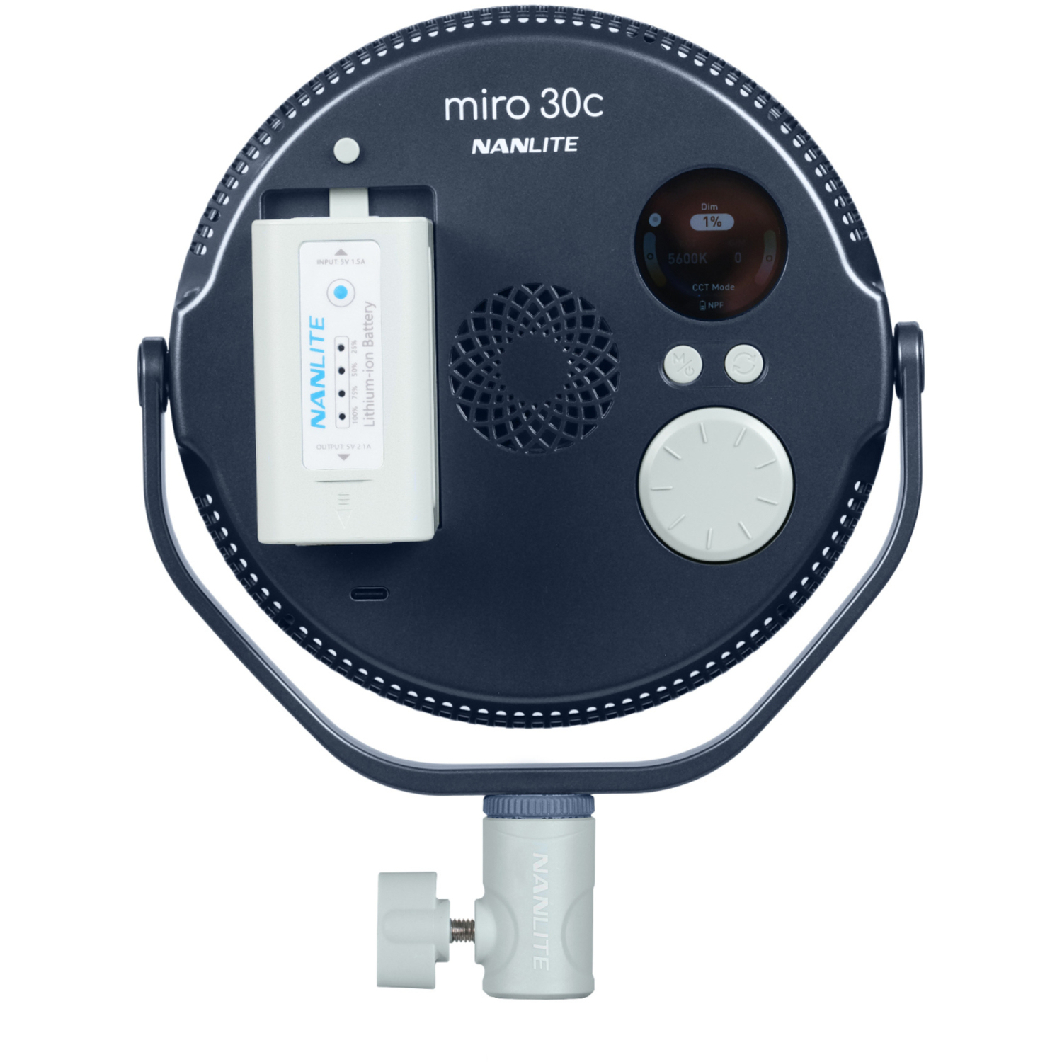 Nanlite Full-Color Multifunktions-Flächenleuchte miro 30c mitternachtsblau