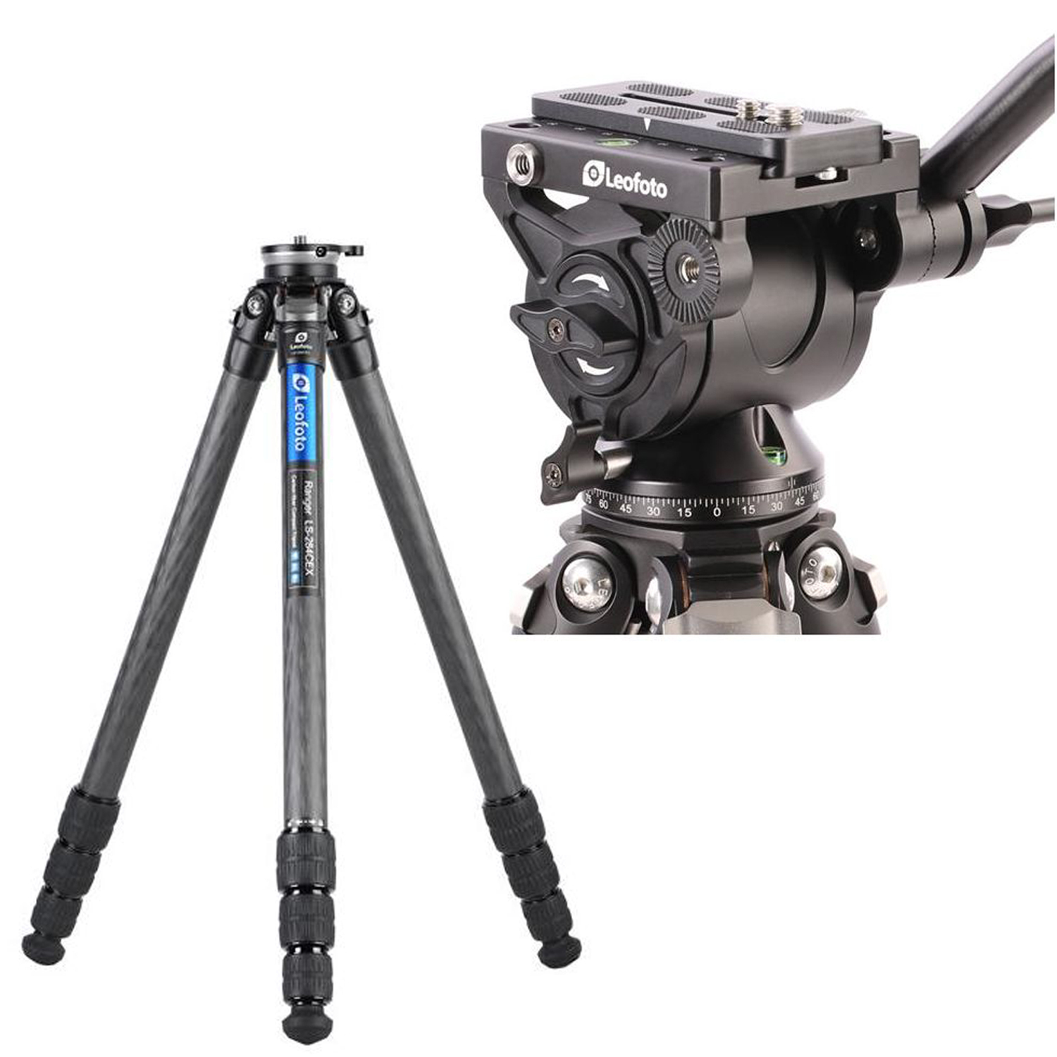 Leofoto LS-284CEX Carbon-Dreibeinstativ + BV-10 Stativkopf