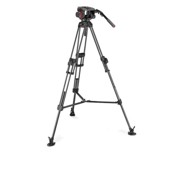 Manfrotto 645 CF Fast Doppelrohr-Stativ mit 509 Pro Videokopf