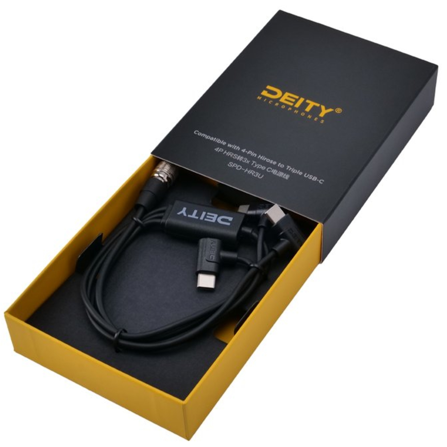 Deity SPD-HR3U 4-pin Push-Power Hirose zu dreifach USB-C Kabel