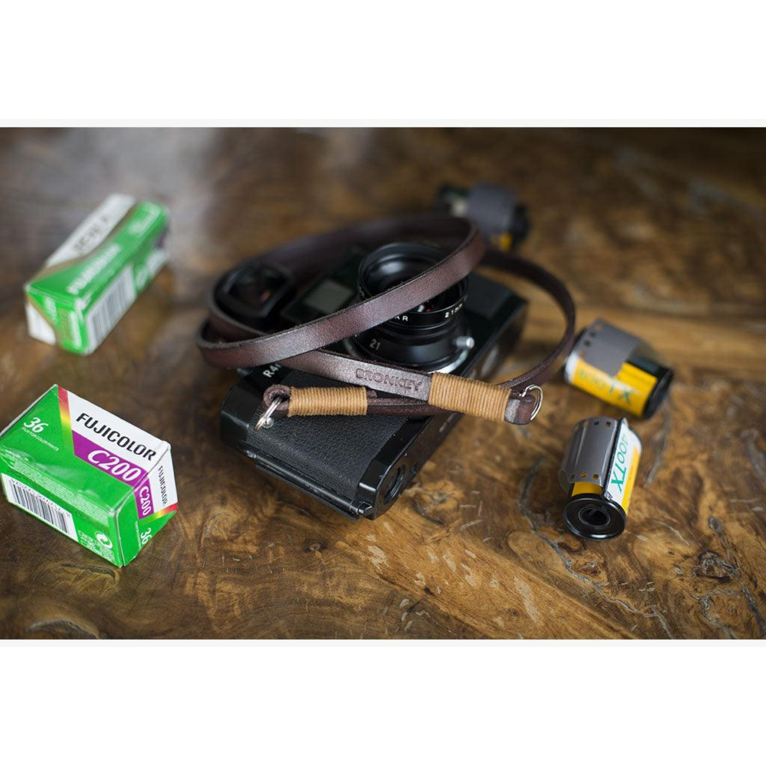 Bronkey Kameragurt Tokyo #105 Leder 120cm braun