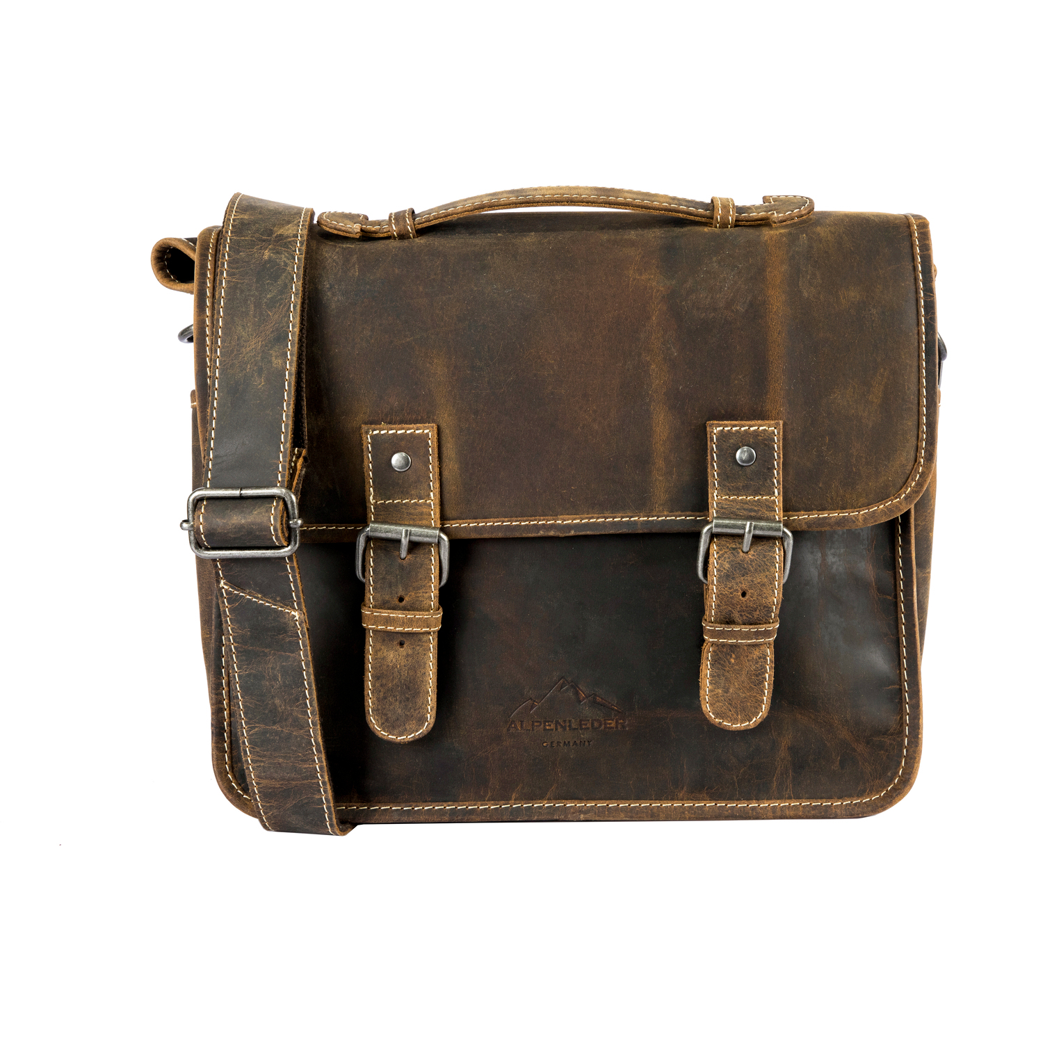 Alpenleder Kameratasche REPORTER Old havanna