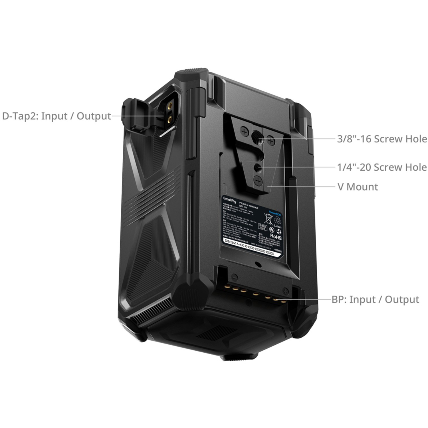 SmallRig Akku X99 4984 X-Touch Smart 99Wh mit V-Mount 