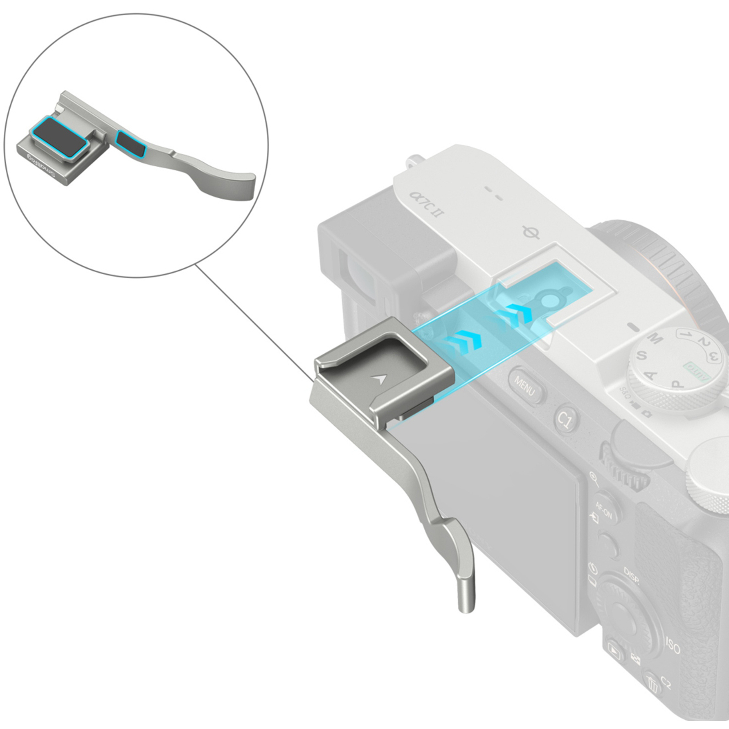 SmallRig Daumengriff 4818 silber für Sony Alpha 7C II, Alpha 7C R und Alpha 7C 