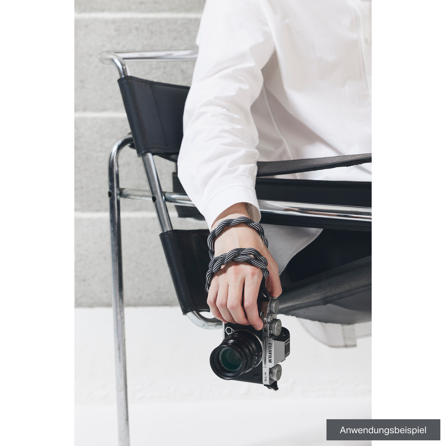 Artisan&Artist Kameragurt ACAM-708 Spiral-Cord Gurt Langversion schwarz-grau