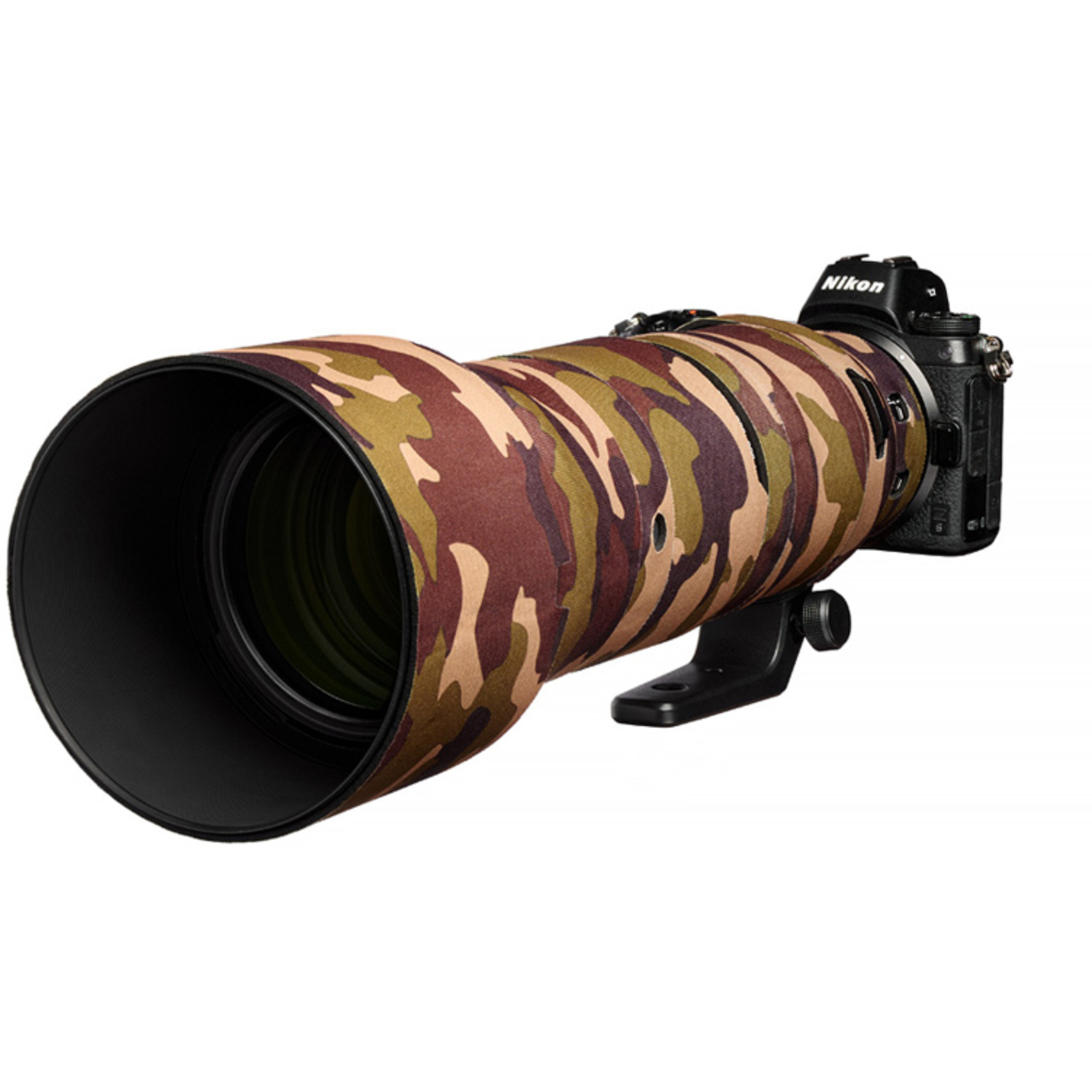 easyCover Lens Oak Objektivschutz für Nikkor Z 180-600mm f/5.6-6.3 VR Braun Camouflage