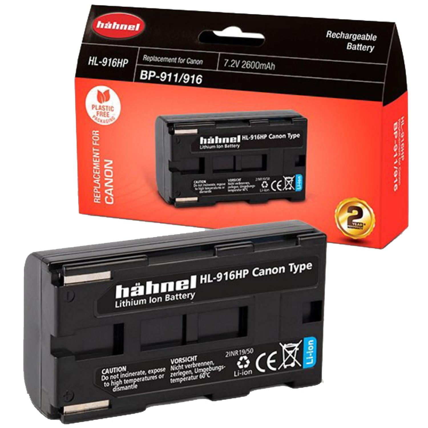 Hähnel Akku HL-916HP für Canon