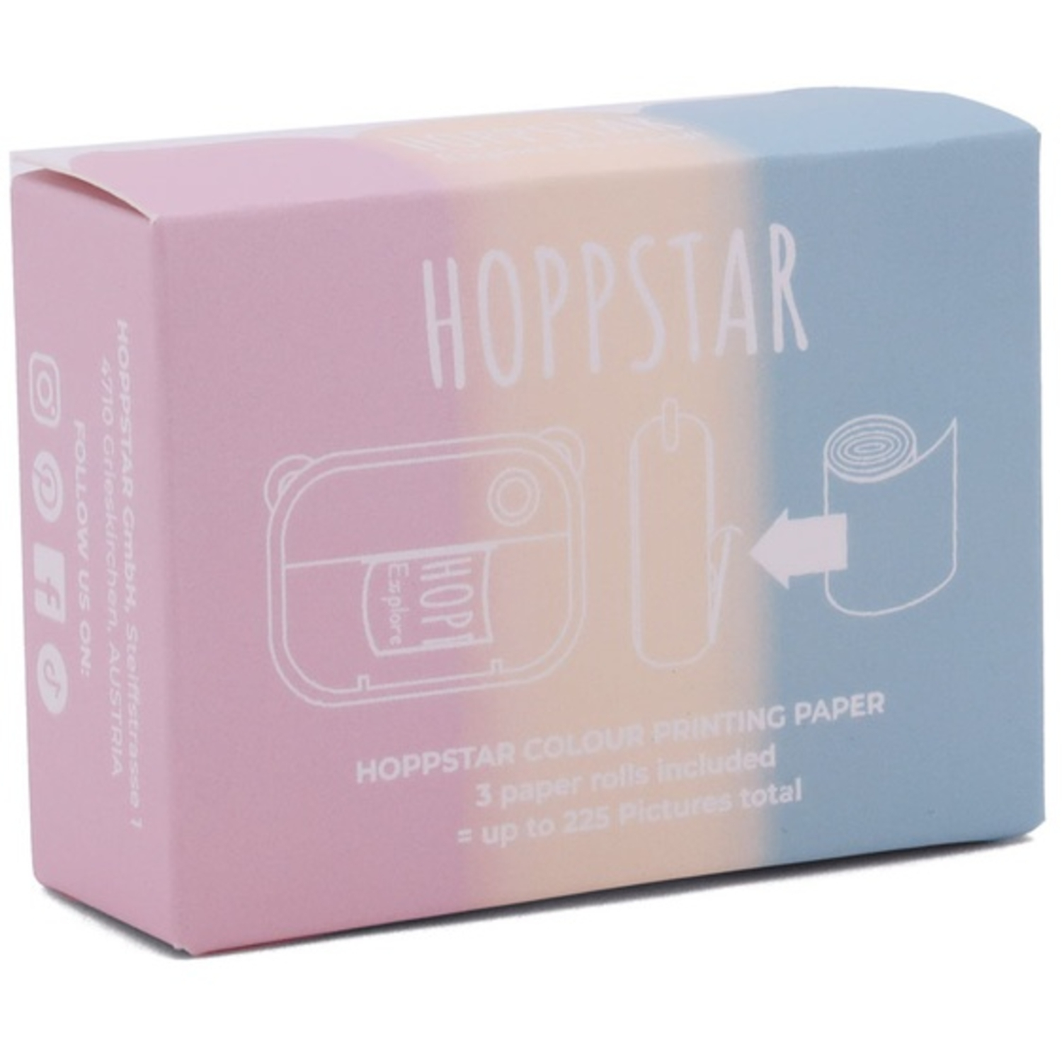 Hoppstar Farbige Papierrollen 3er Nachfüllpack