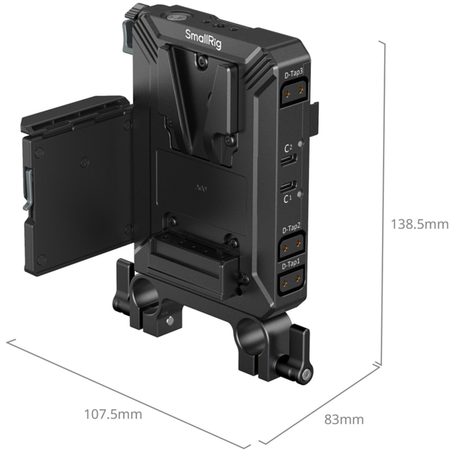 SmallRig V-Mount-Akku-Montageplatte Kit 5226 für 15mm LWS-Rods