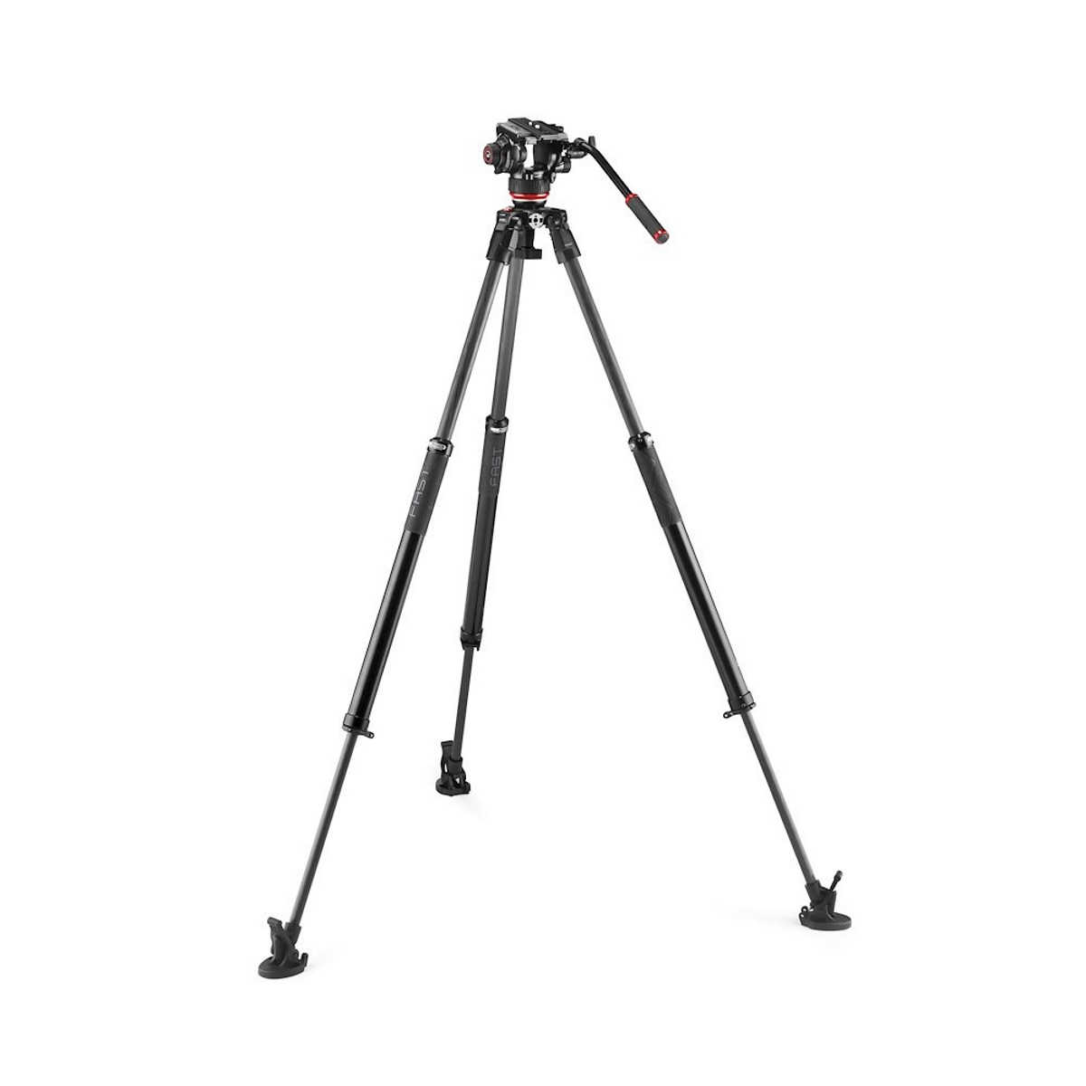 Manfrotto Carbon Einzelrohrstativ 635 Fast mit Videokopf 504X
