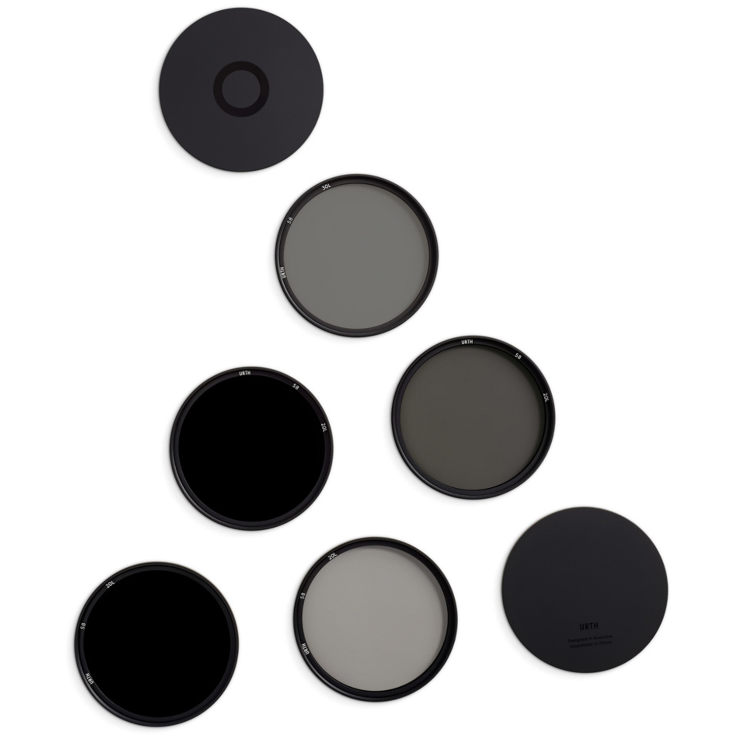 Urth 58mm ND2, ND4, ND8, ND64, ND1000 Objektivfilter Kit (Plus+)