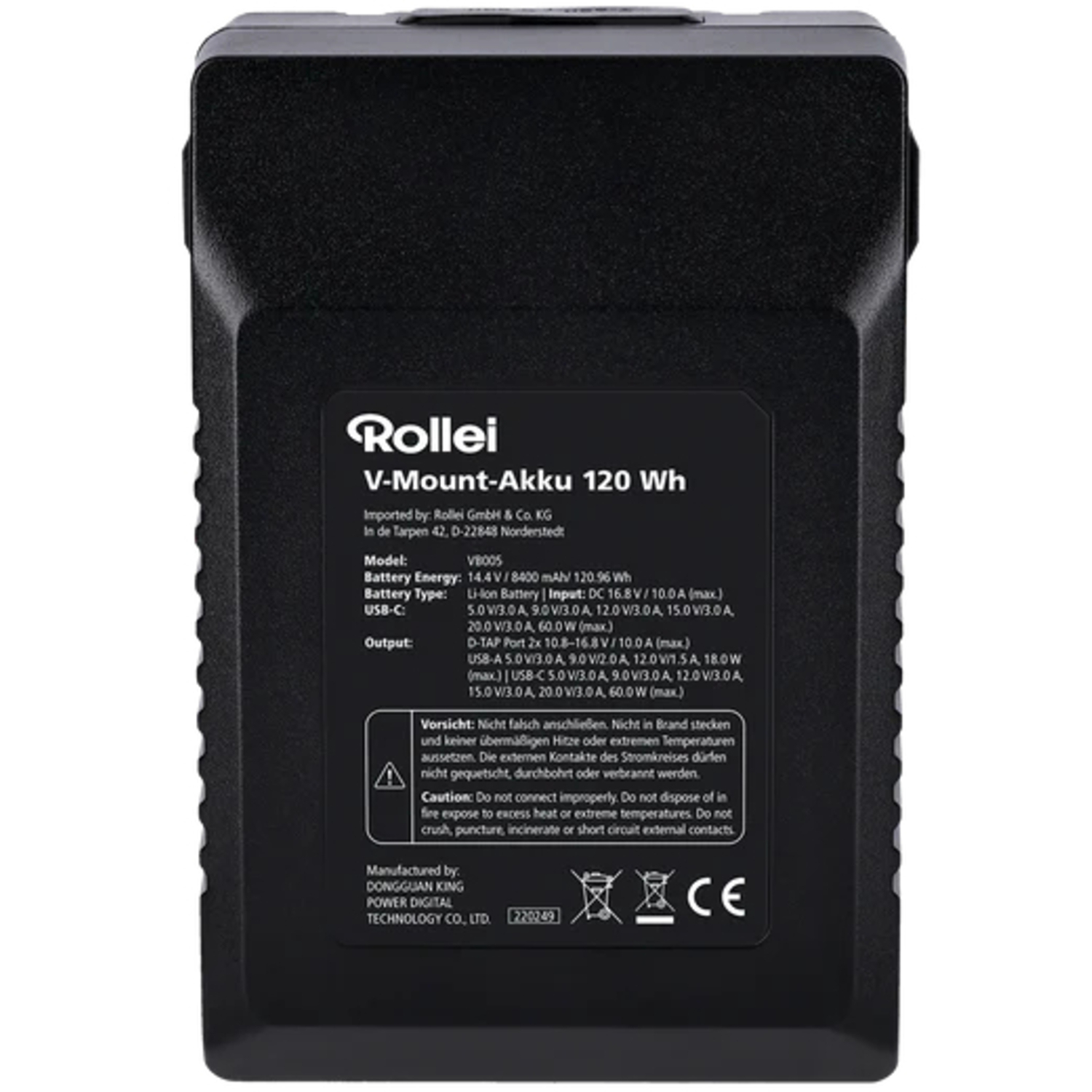 Rollei Akku V-Mount 120Wh für Dauerlicht