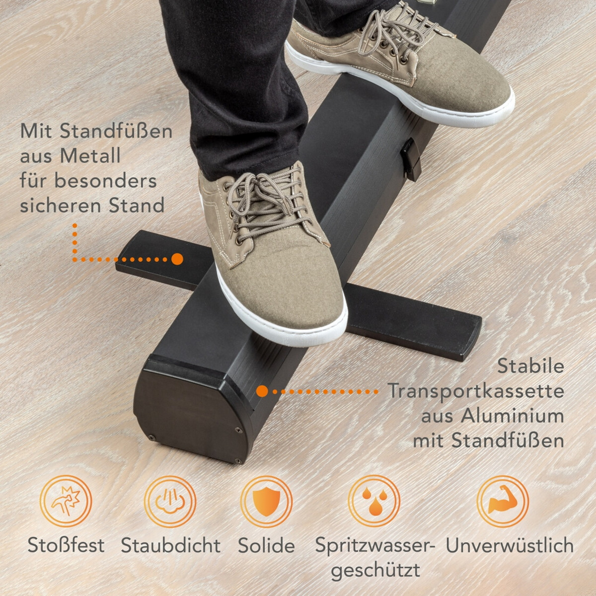 Walimex pro Roll-up Panel Hintergrund in Schwarz 155x200 cm