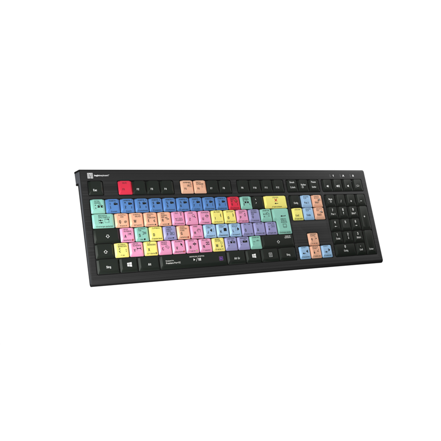 LogicKeyboard Premiere Pro CC PC ASTRA 2 Backlit Keyboard DE