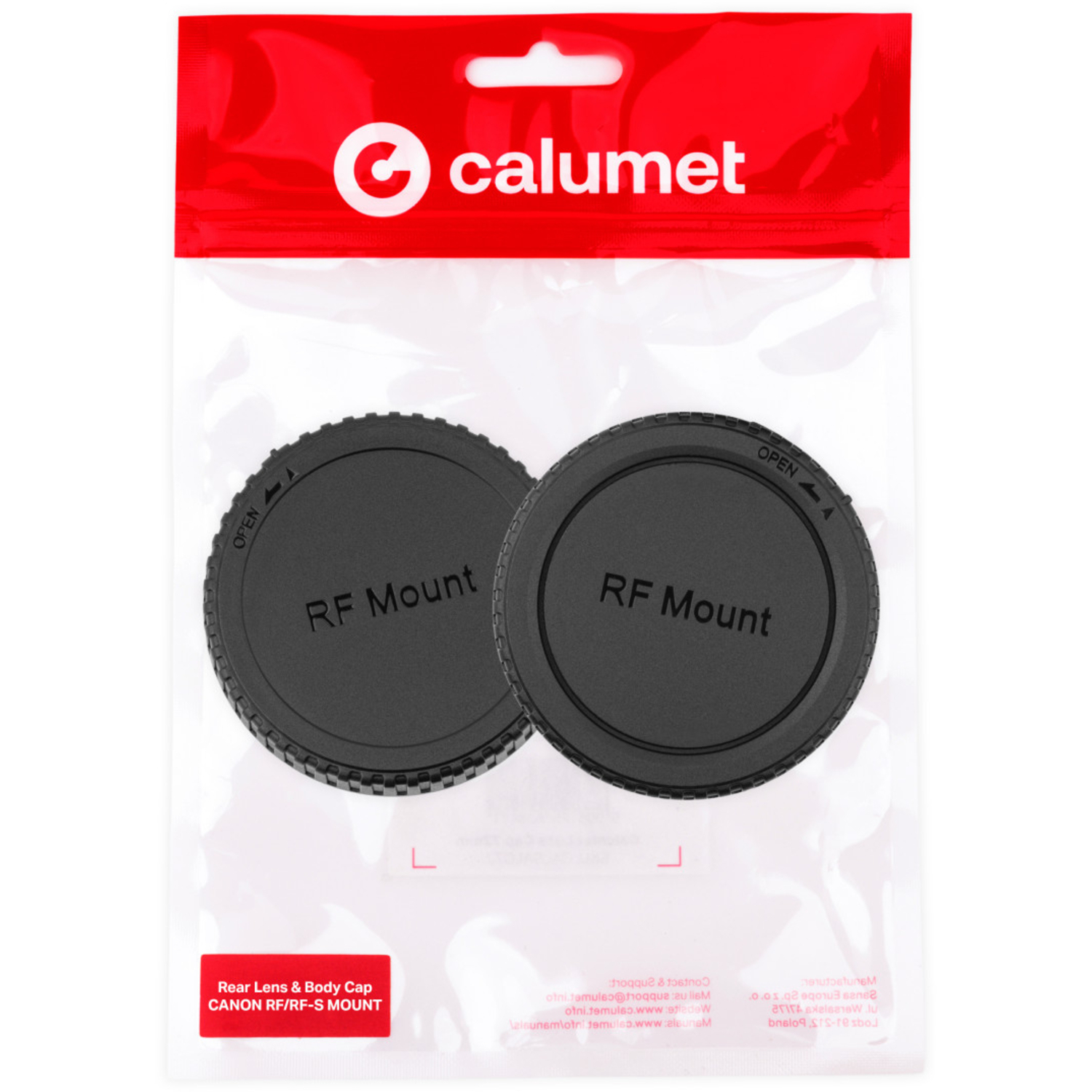 Calumet Objektiv- und Gehäusekappen-Set für Canon RF/RF-S-Mount
