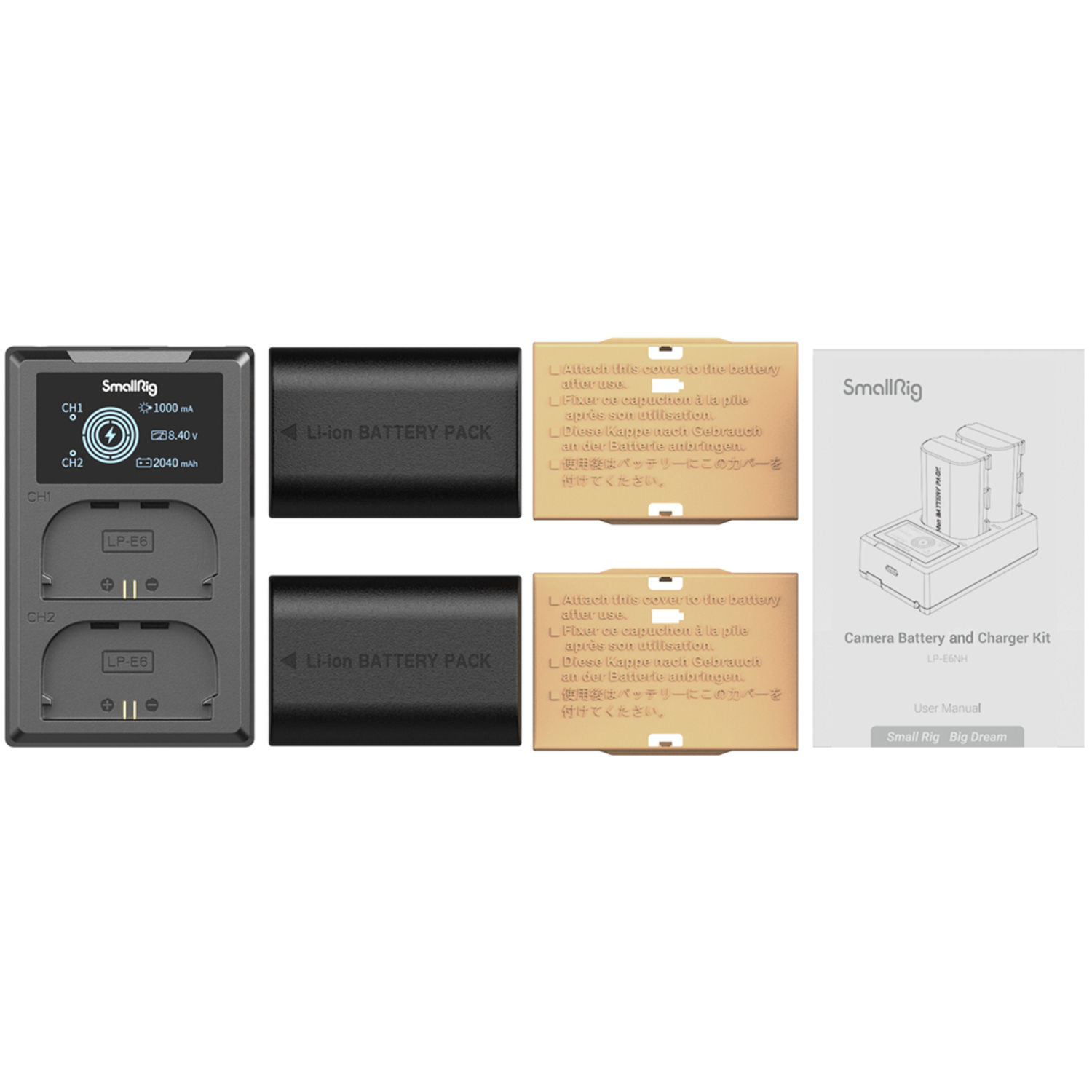 SmallRig LP-E6NH Akku und Ladegerät Kit 3821