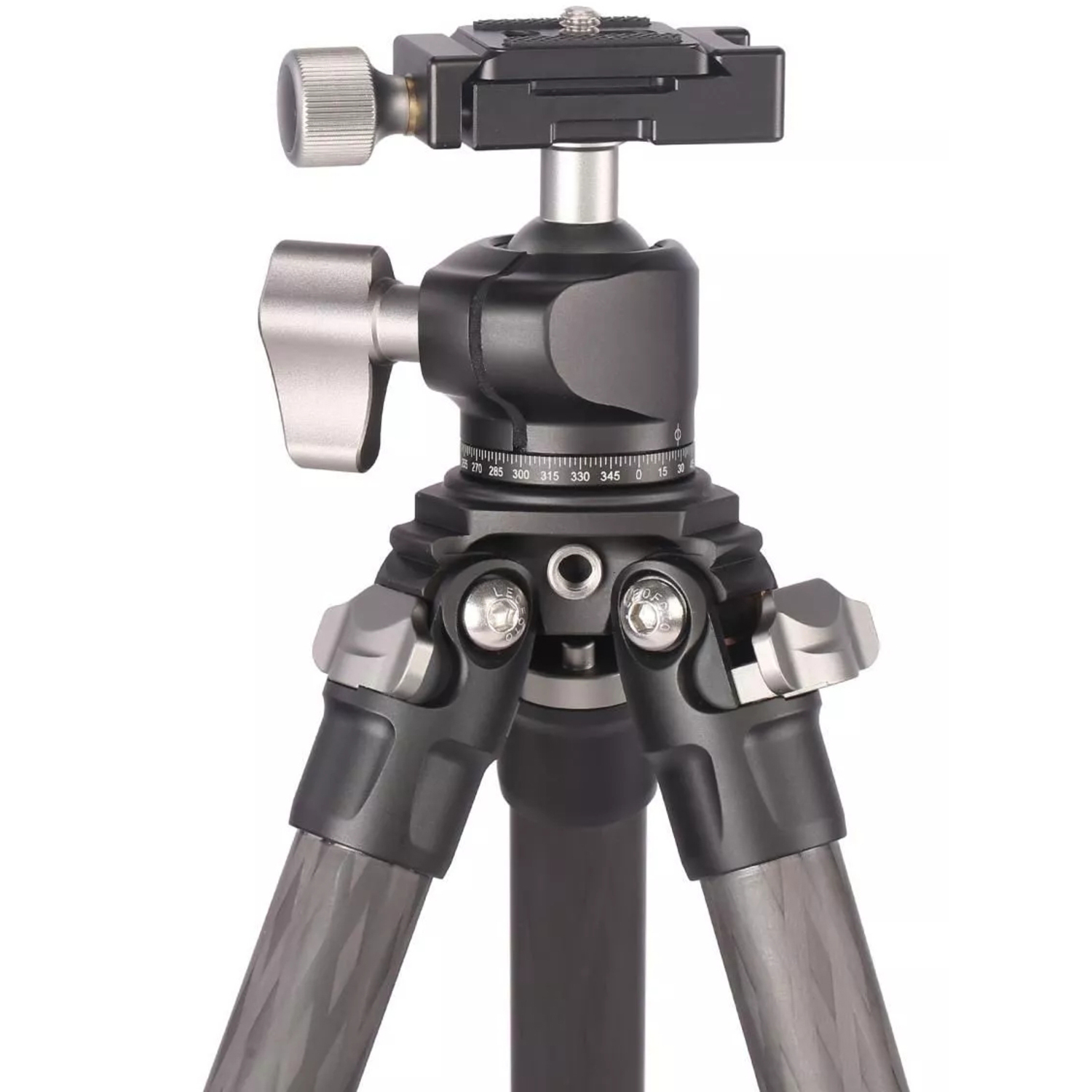 Leofoto LS224C Carbon-Dreibeinstativ + LH25 Kugelkopf + DC222C Mittelsäule