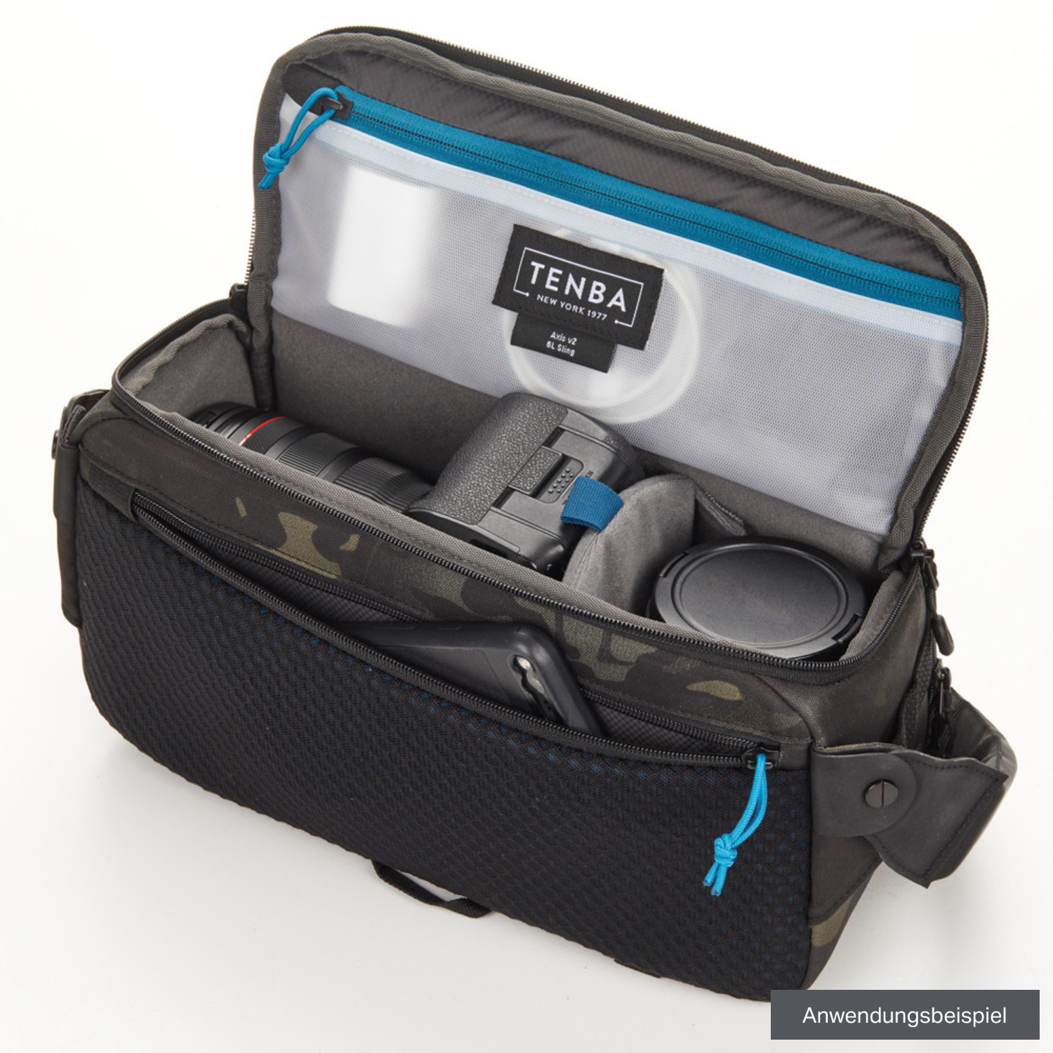 Tenba Axis v2 6L Sling Bag MultiCam, Schwarz