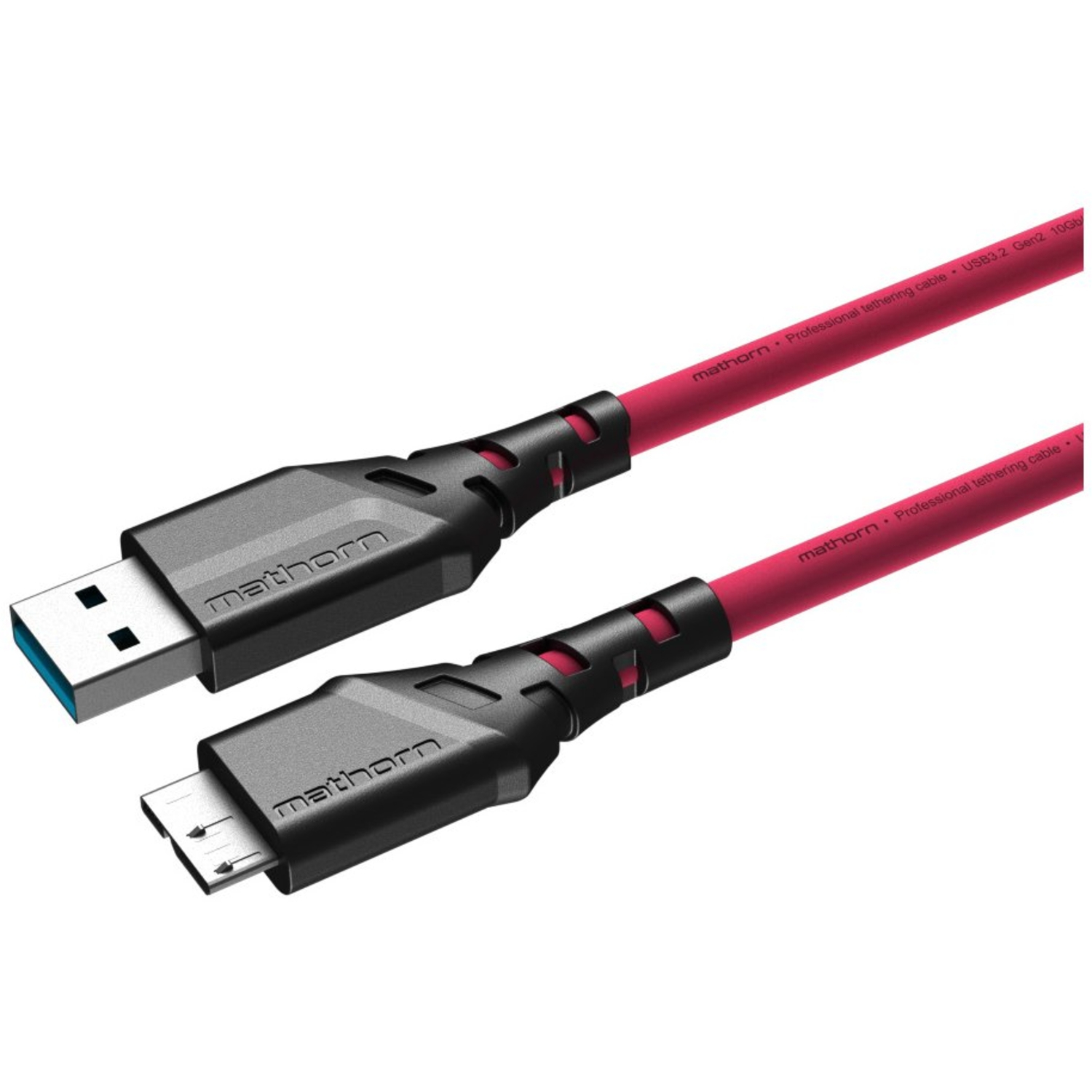 Mathorn USB A auf Micro B-Kabel 2m Magenta