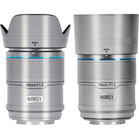 Sirui Sniper 16mm und 75mm F1.2 APSC für Sony E-Mount silber