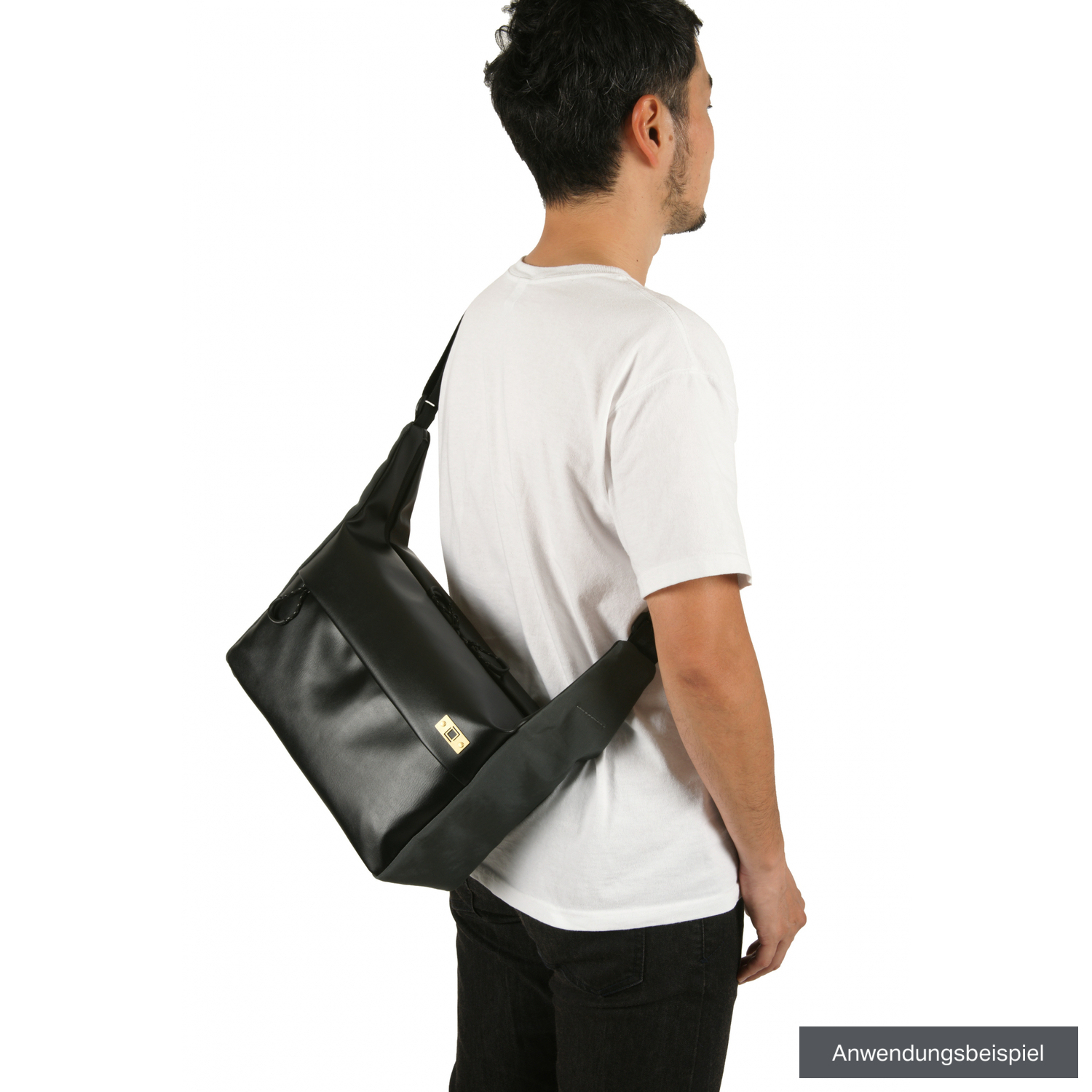 Artisan & Artist Schultertasche Basalt ACAM-BS0002 BKGY schwarz-grau