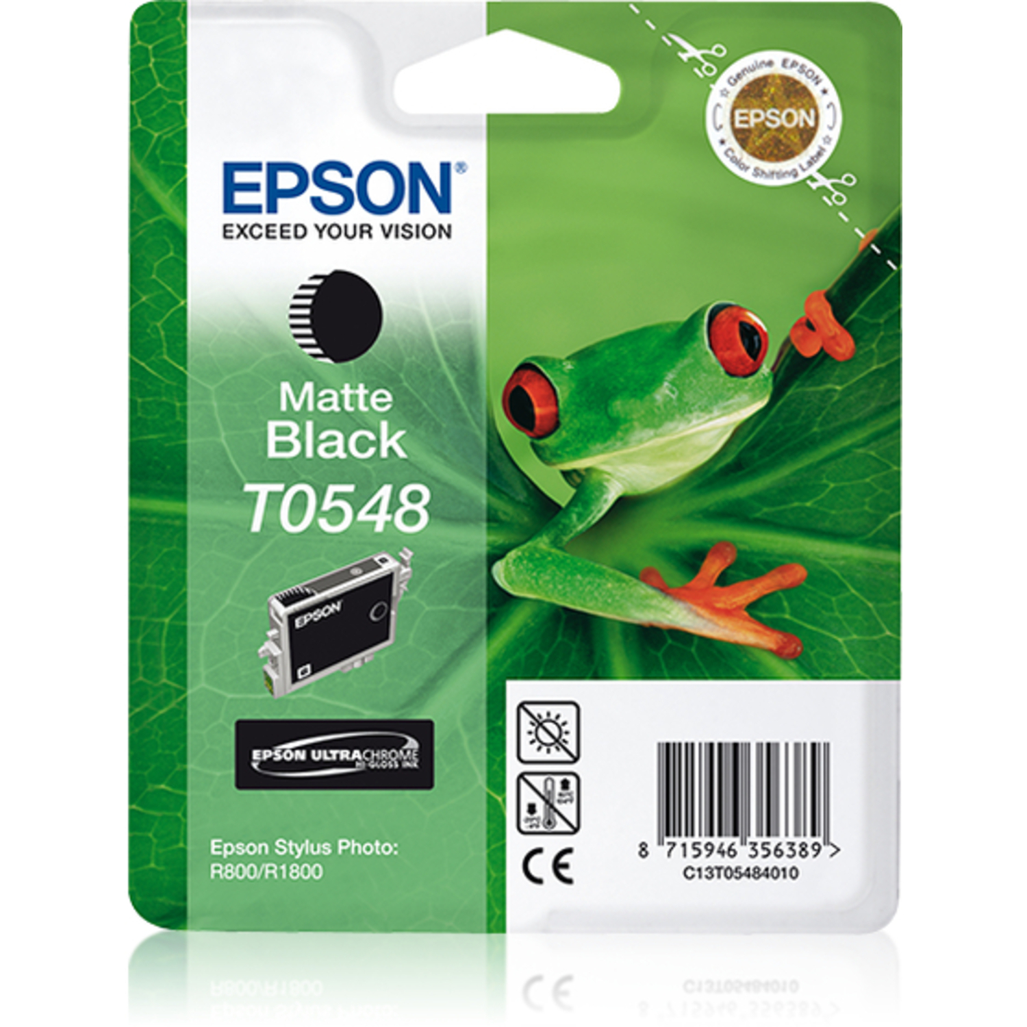 Epson Tinte T0548 für StylusPhoto R800/R1800 13 ml Mattschwarz