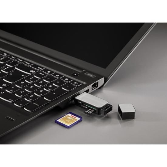 Hama USB 3.0 Kartenleser SD/microSD silber