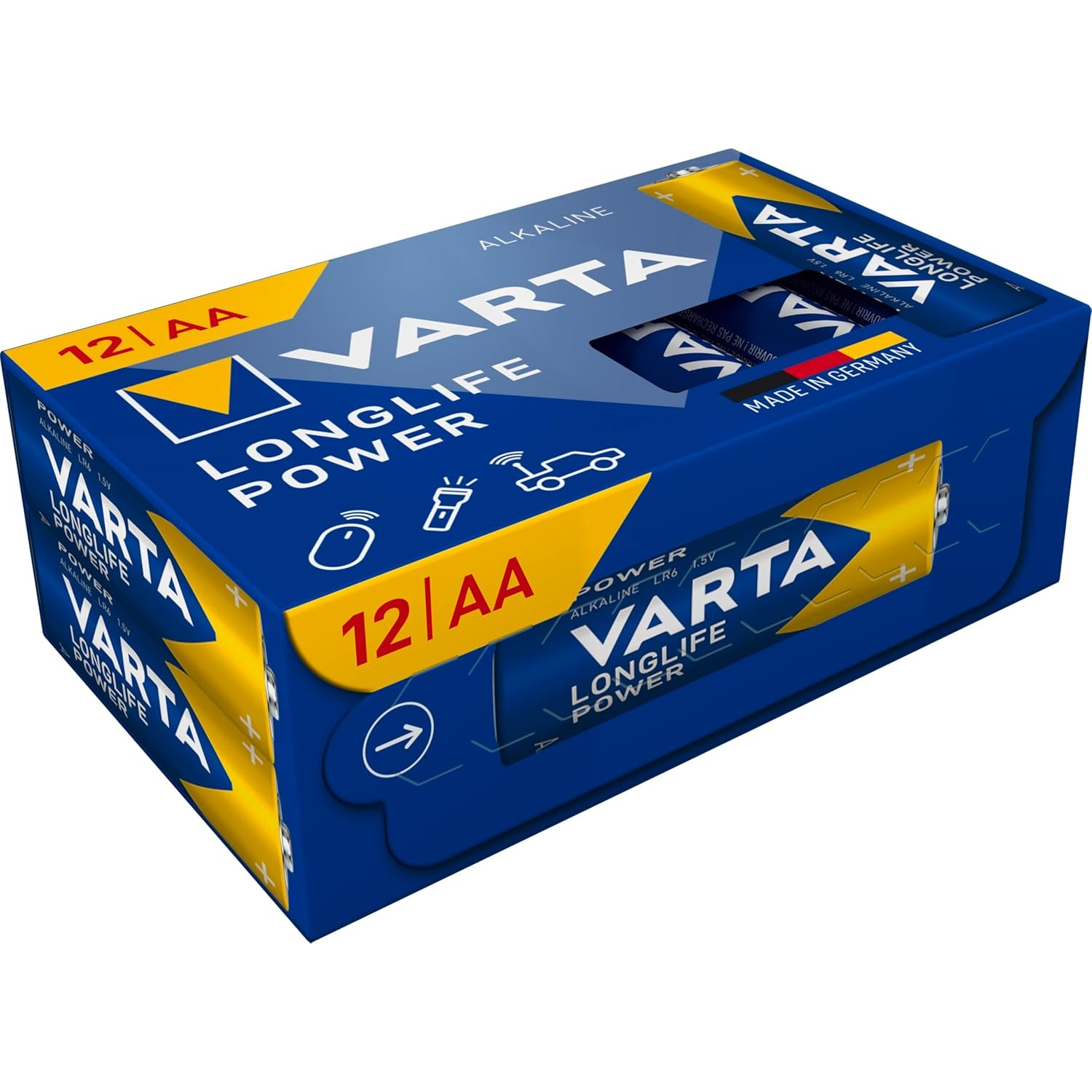 Varta Batterie Longlife Power CUBE12 AA Mignon Alkaline 1,5V 12er Pack