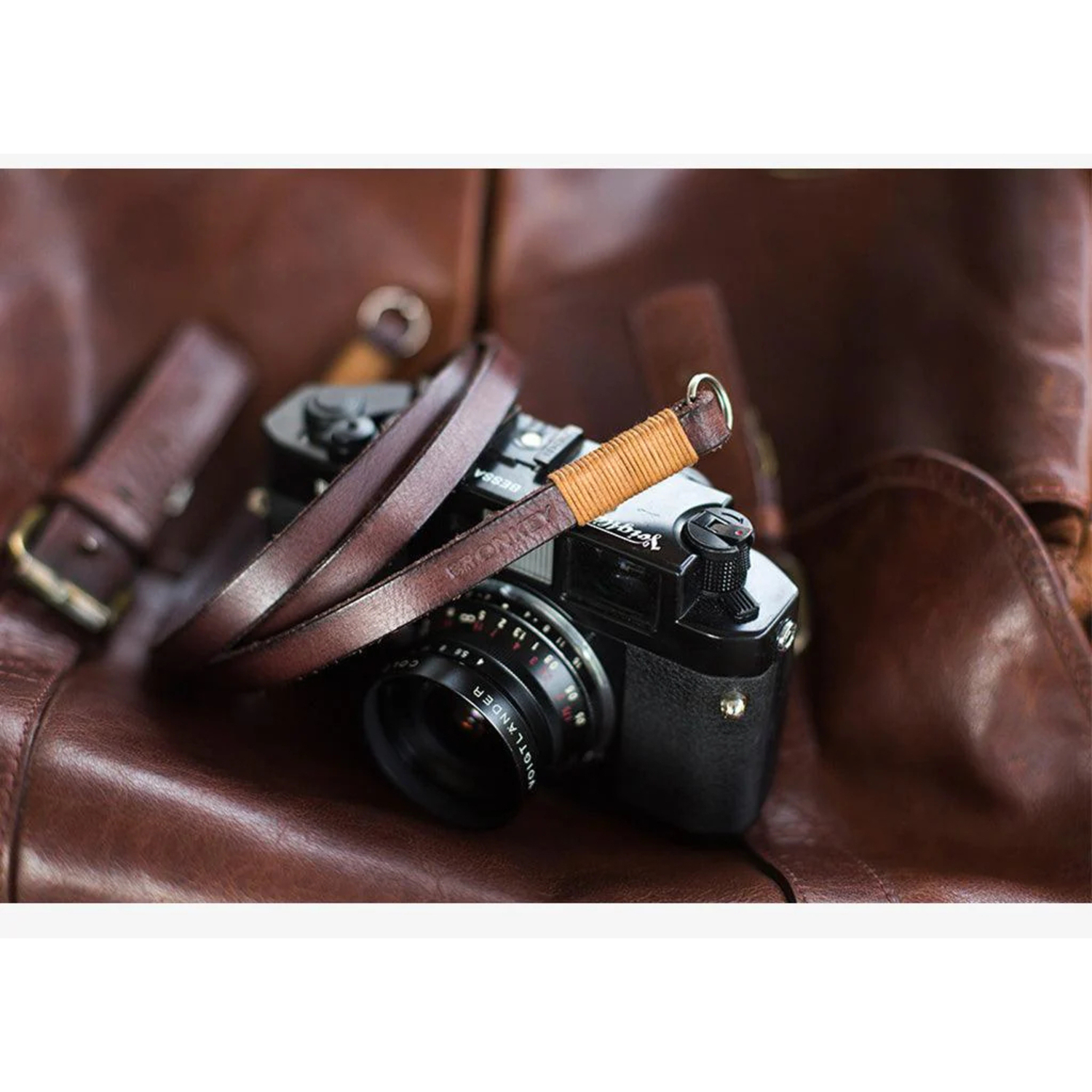 Bronkey Kameragurt Tokyo #105 Leder 95cm braun