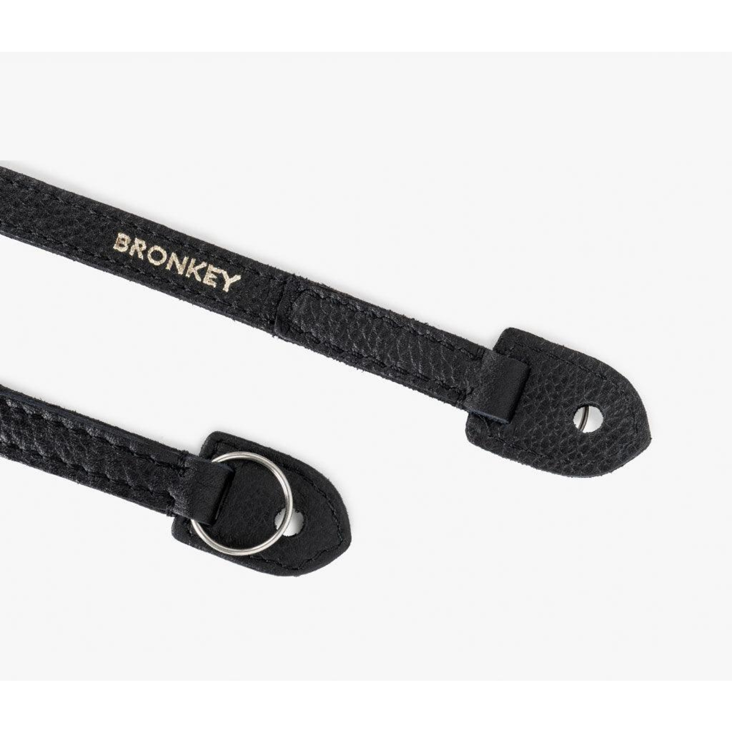 Bronkey Kameragurt Roma #101 Leder 120cm schwarz