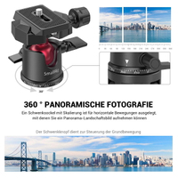 SmallRig BUT2664 Tabletop Mini Stativ mit Panorama-Kugelkopf 
