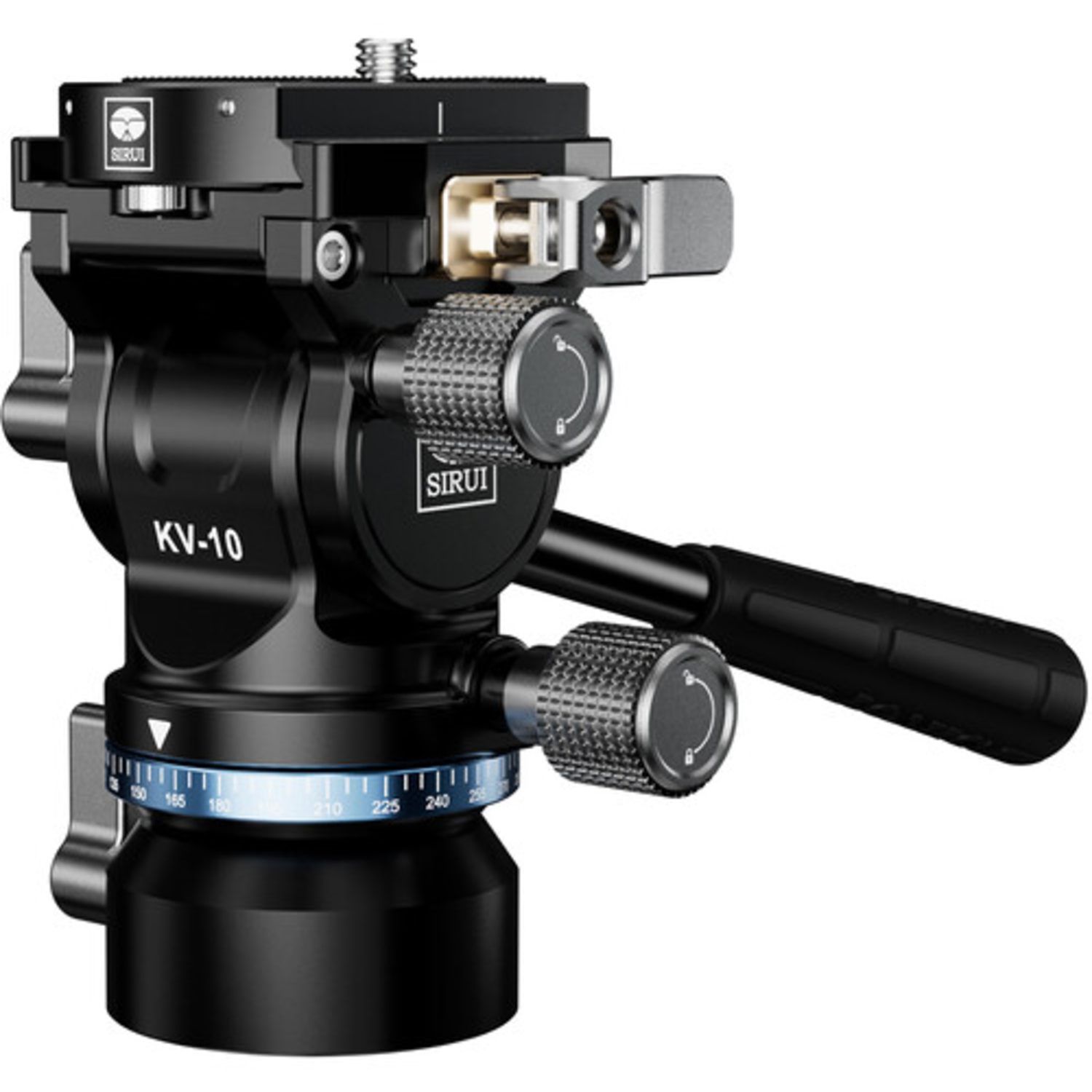 Sirui KV-10 Mini Fluid-Videoneigekopf mit Arca Swiss Quick Release und Nivelierbasis