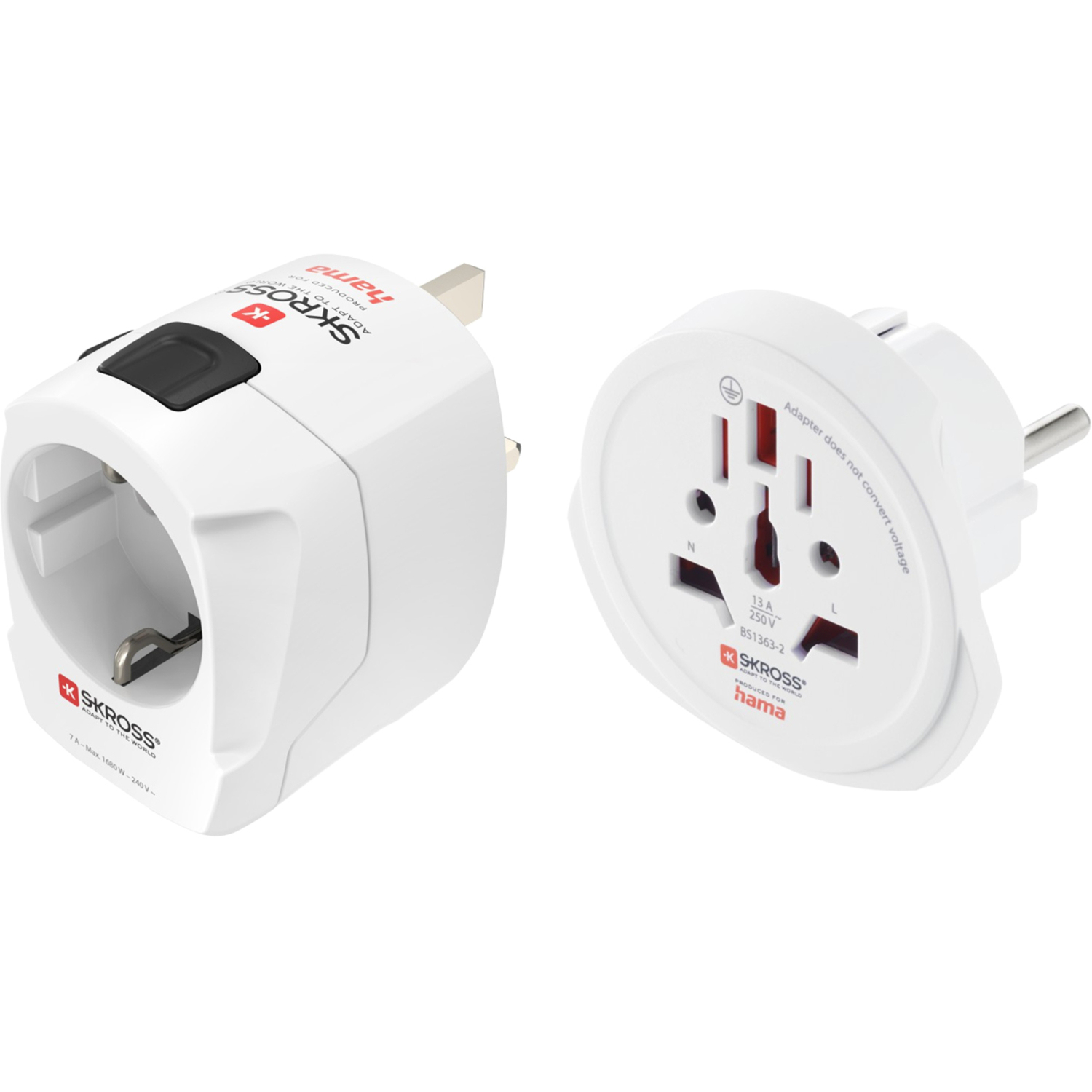 Hama Weltreiseadapter Pro Light USB Set 3-polig