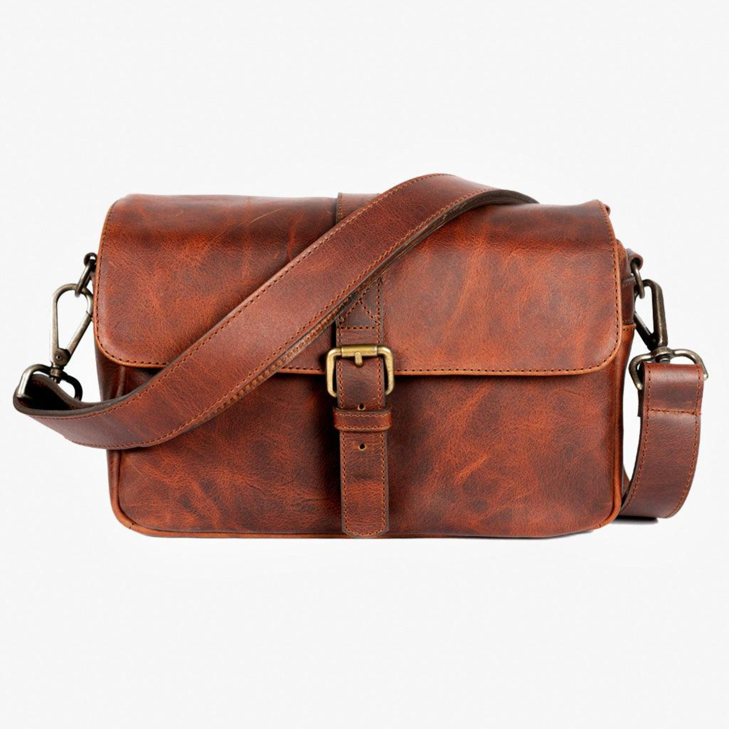 Bronkey Paris Leder Camera Bag Cognac