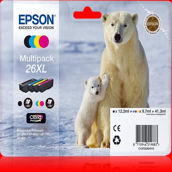 Epson Multipack 4 Farben 26XL Claria Premium Ink