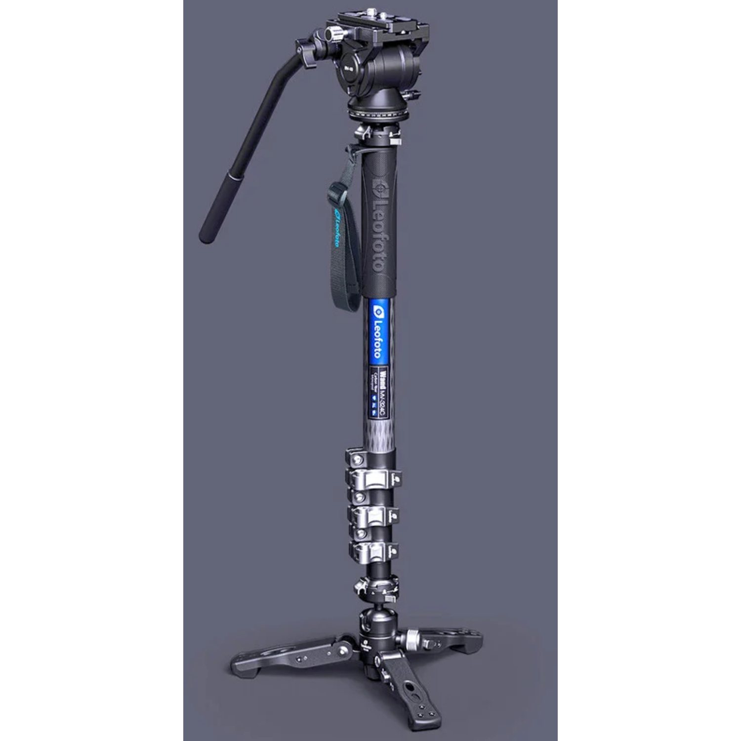 Leofoto Carbon-Einbeinstativ MV-324C mit BV-10 Videoneiger